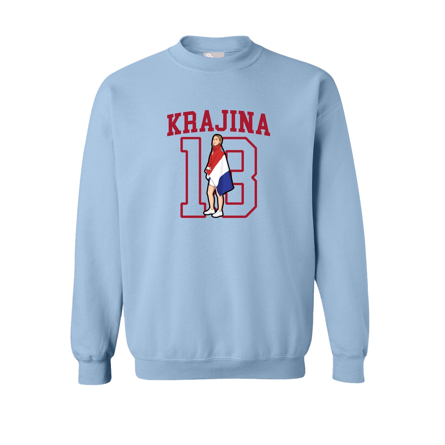 Fleece Crew — Shirsey in Light Blue