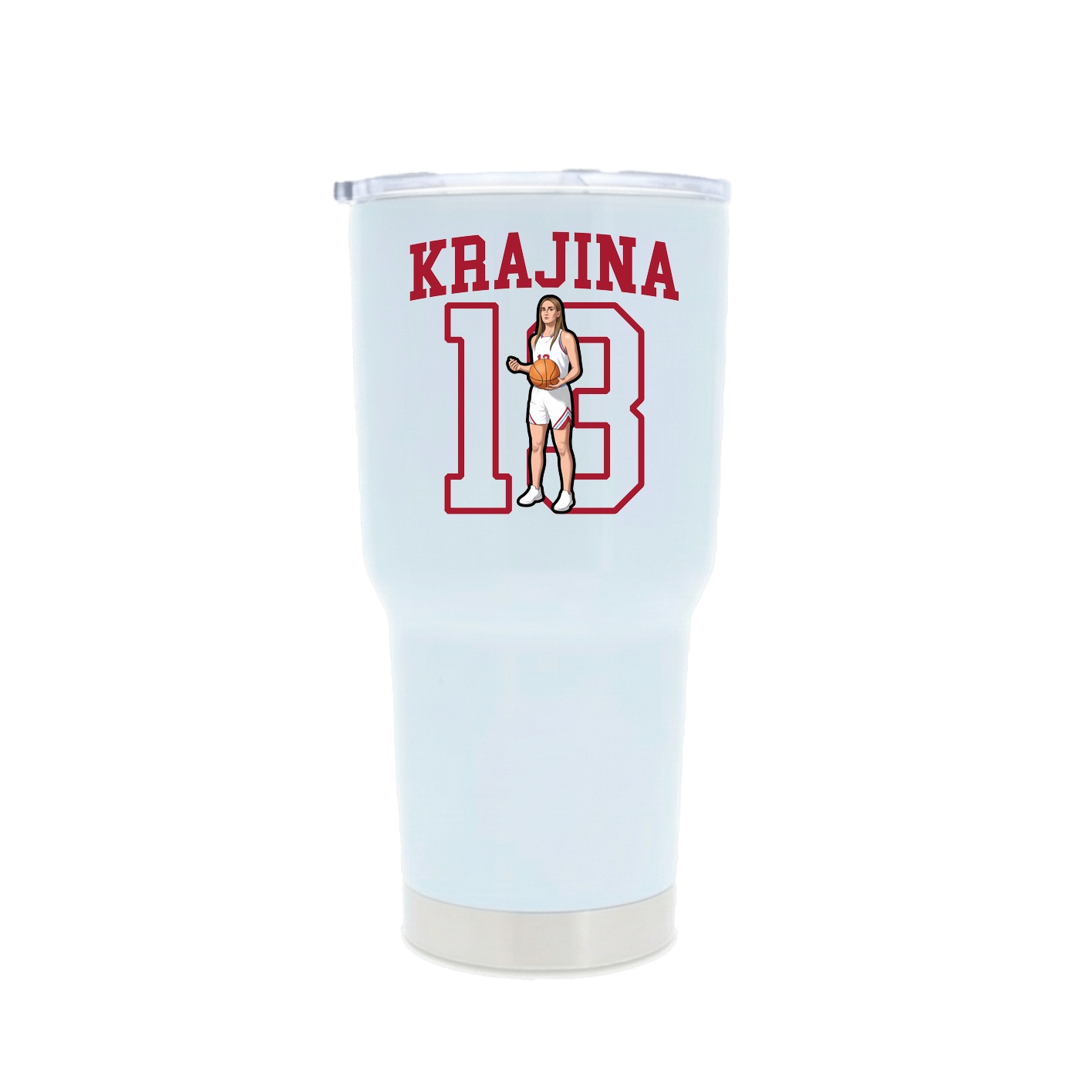 30oz Stainless Steel Tumbler — Shirsey in White