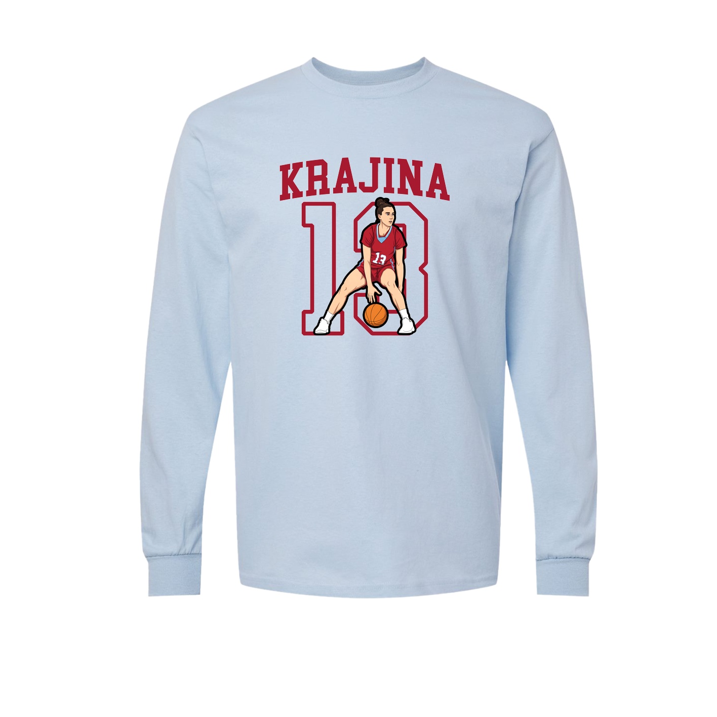 Long Sleeve Tee — Shirsey in Light Blue