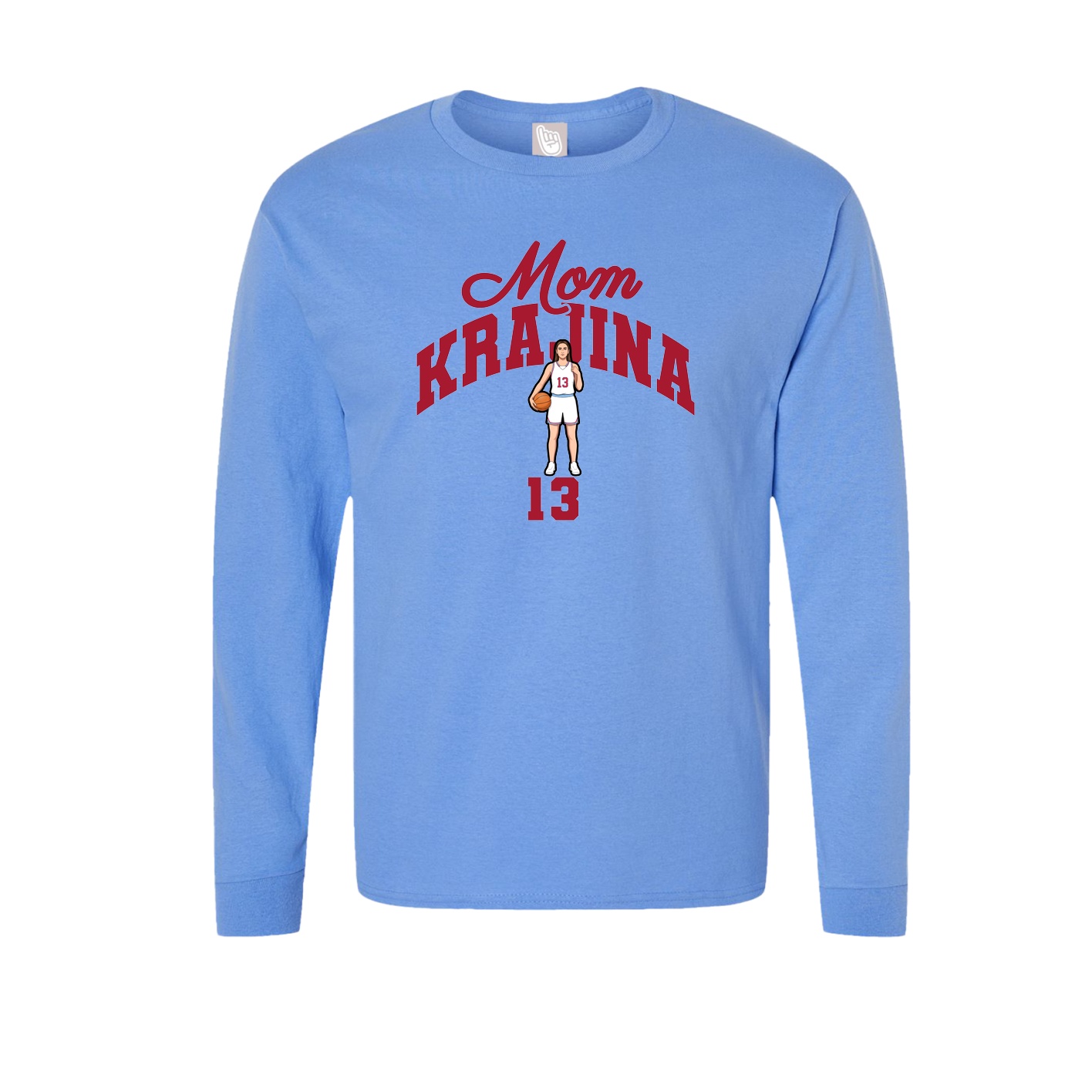 Long Sleeve Tee — Mothers Day Arch in Powder Blue