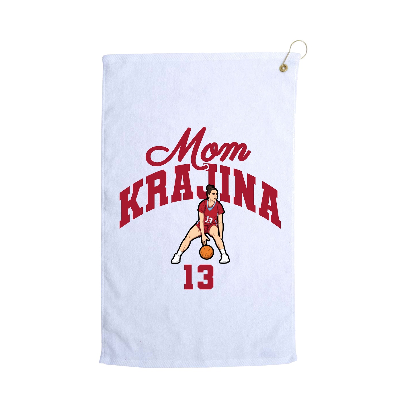 Golf Towel — Mothers Day Arch in White