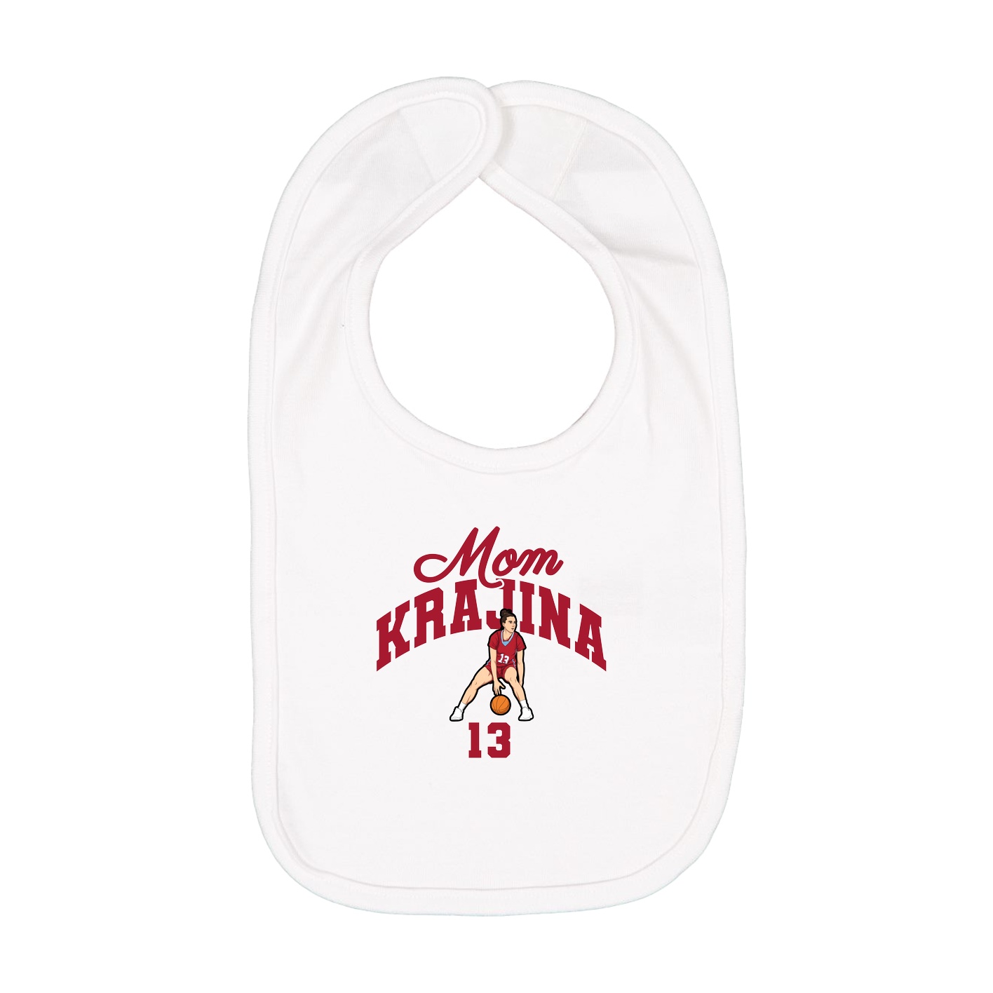 Infant Bib — Mothers Day Arch in White