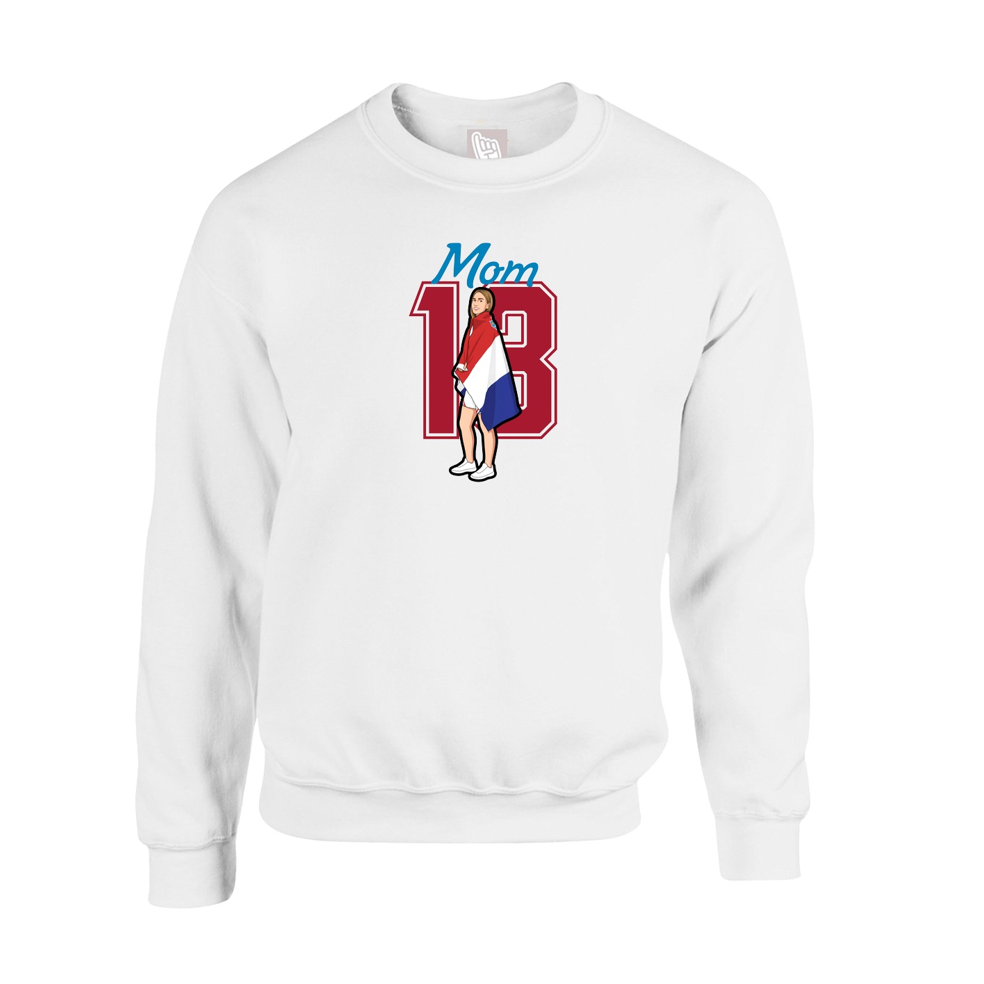 Fleece Crew — Mothers Day Shirsey in White