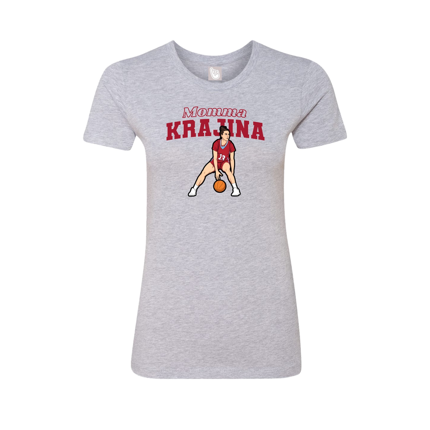 Womens Tee — Mothers Day Block in Grey