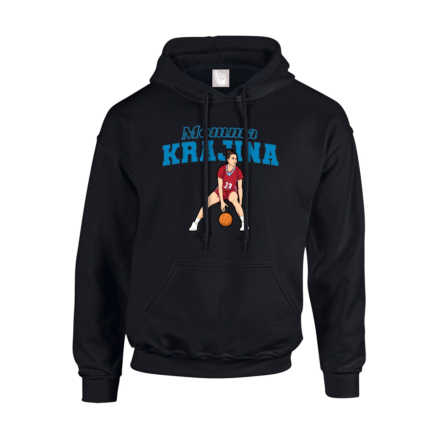 Youth Hoodie — Mothers Day Block in Black