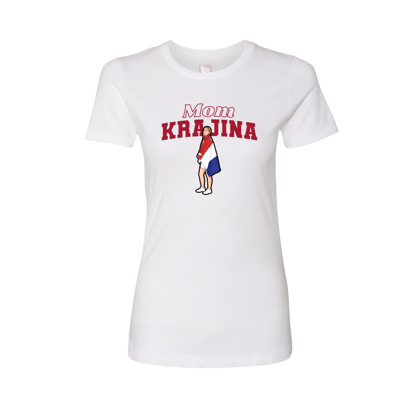 Womens Tee — Mothers Day Block in White