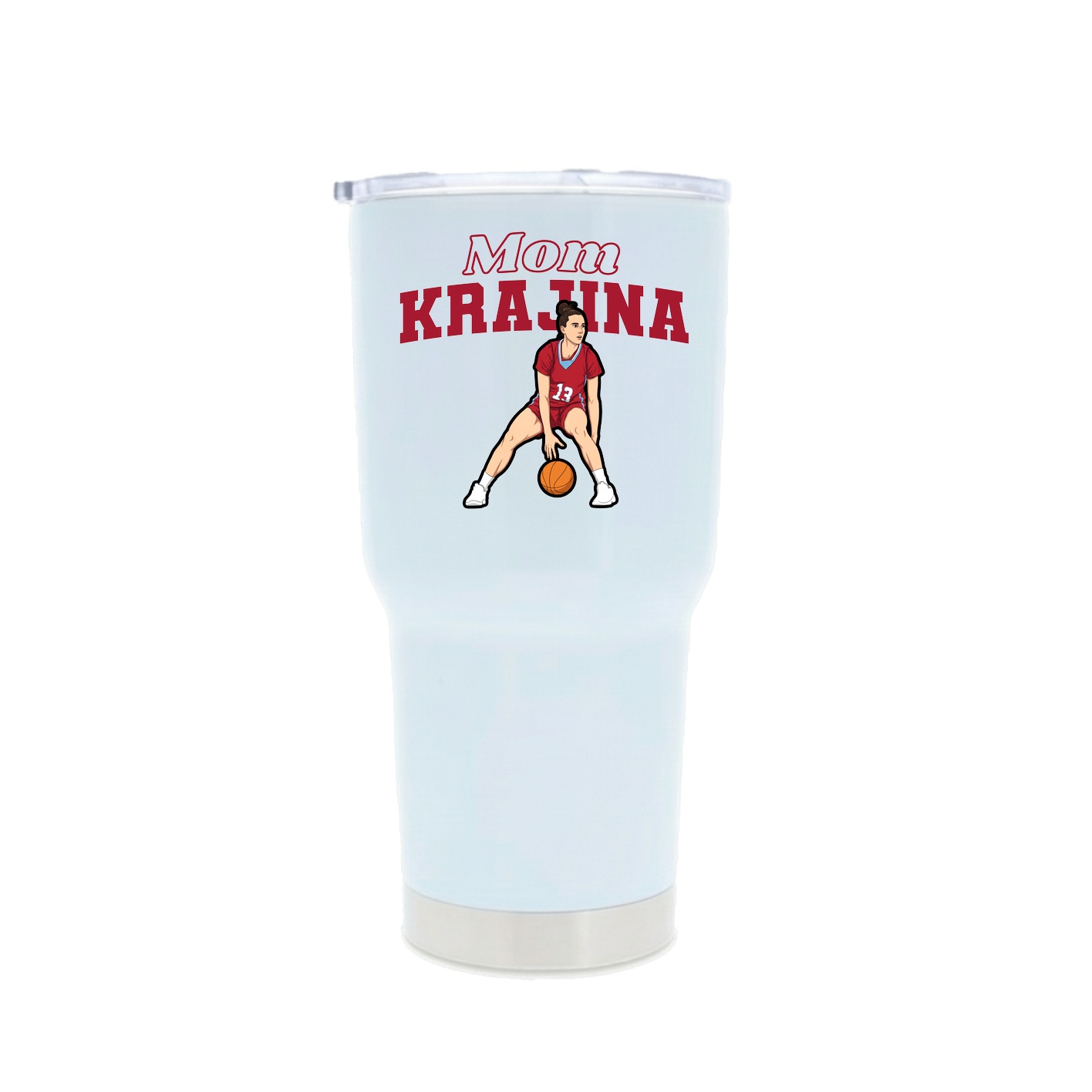 30oz Stainless Steel Tumbler — Mothers Day Block in White