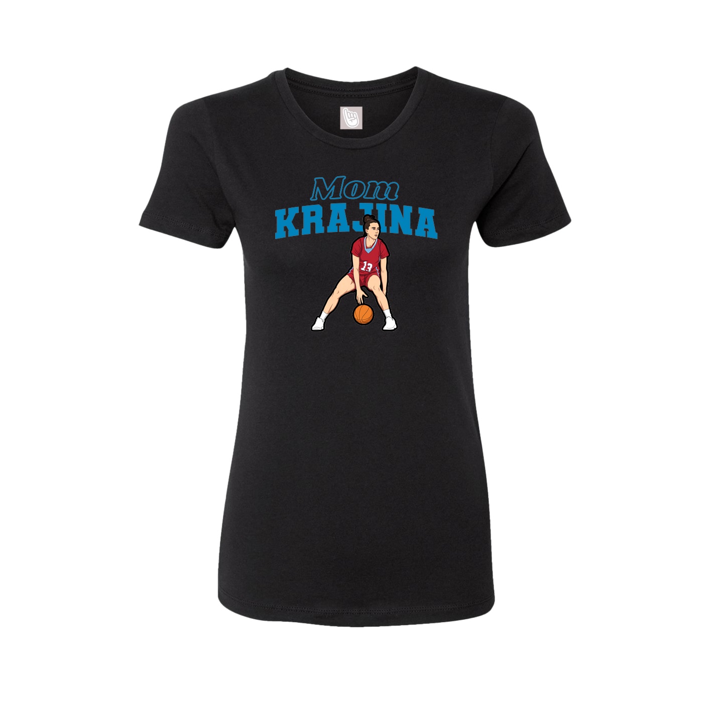 Womens Tee — Mothers Day Block in Black