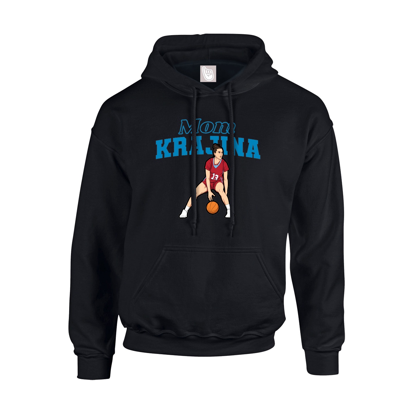 Youth Hoodie — Mothers Day Block in Black
