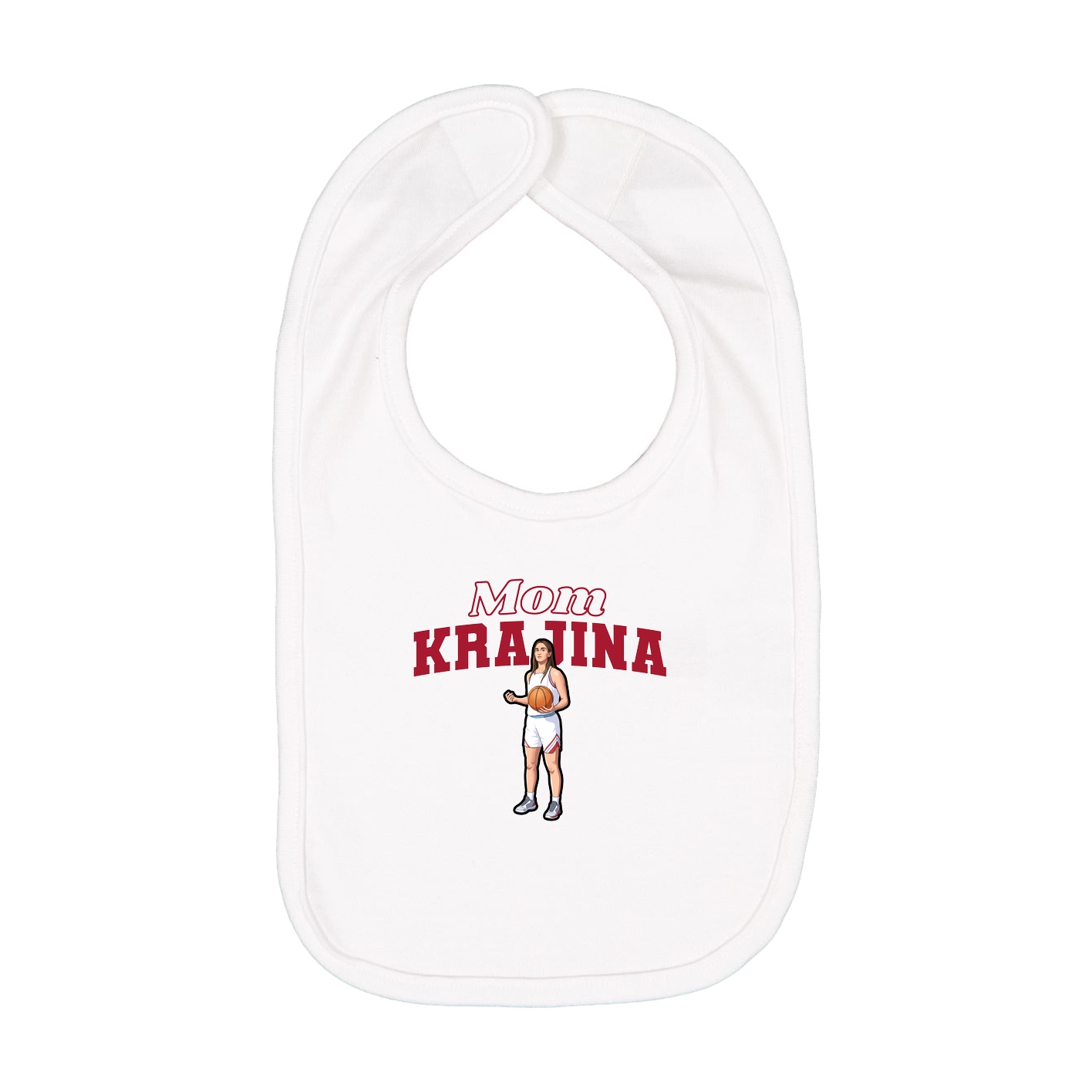 Infant Bib — Mothers Day Block in White