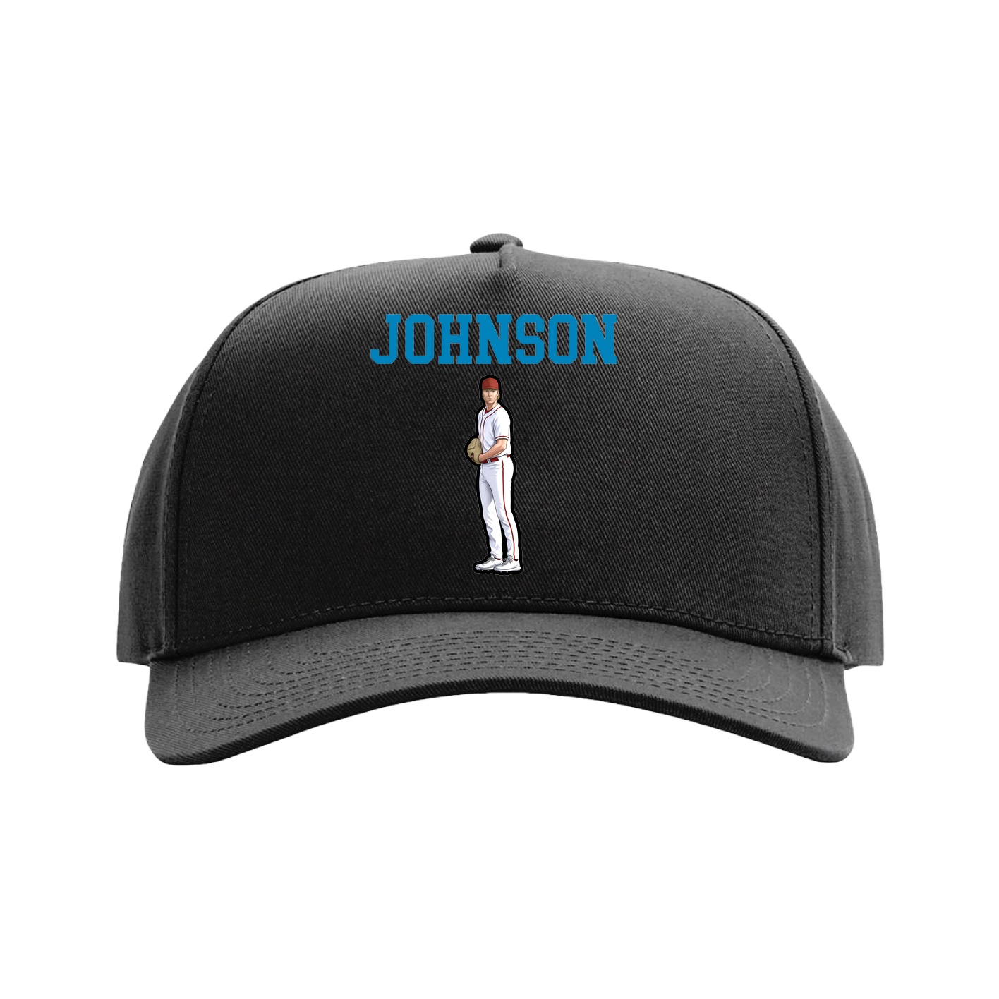 Full Fabric Five-Panel Champ Cap — Shirsey in Black