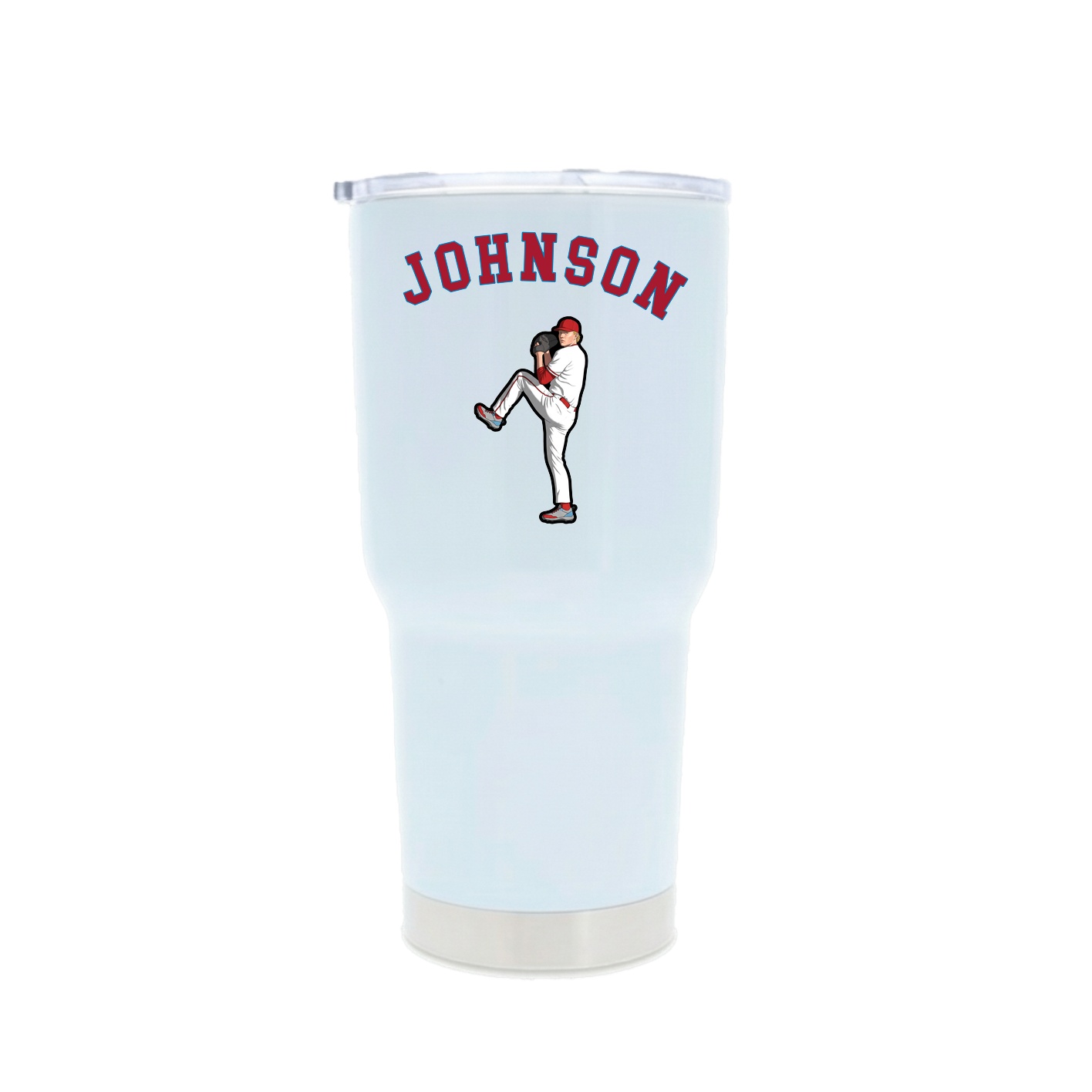30oz Stainless Steel Tumbler — Shirsey Arch in White