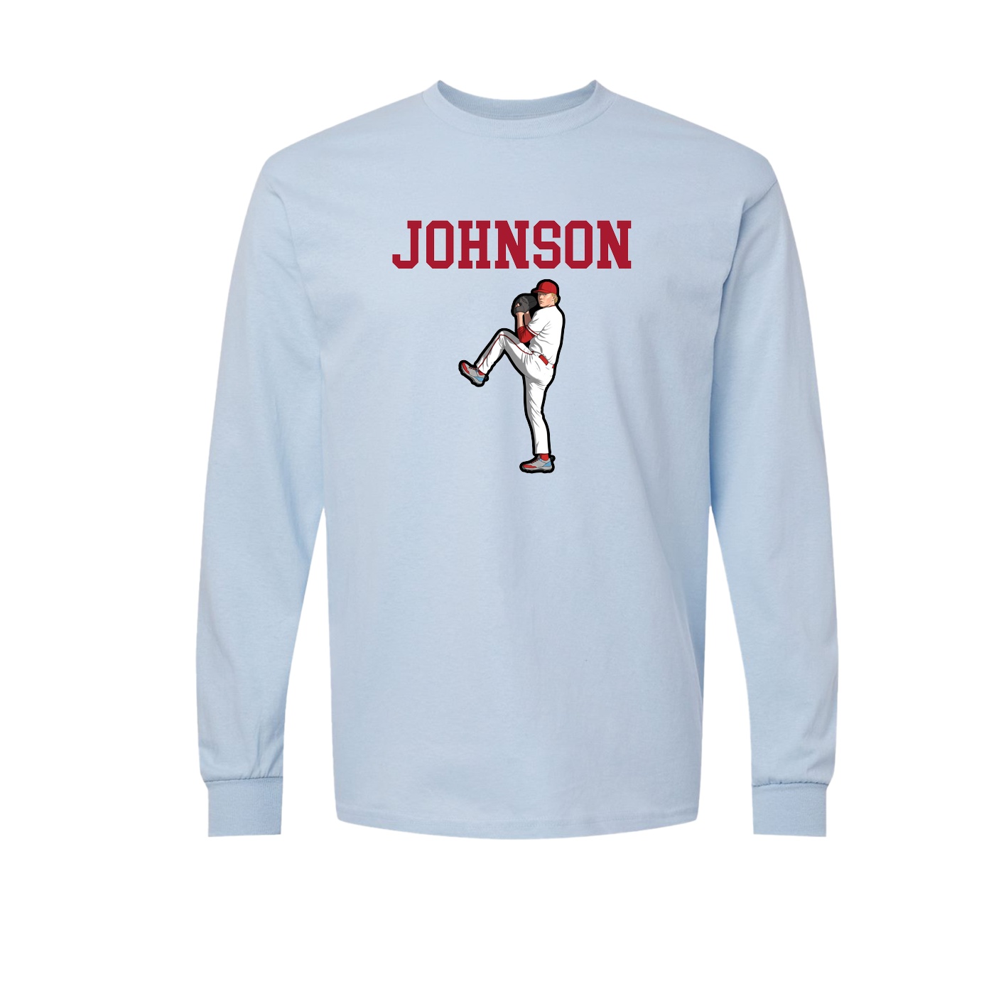 Long Sleeve Tee — Shirsey in Light Blue