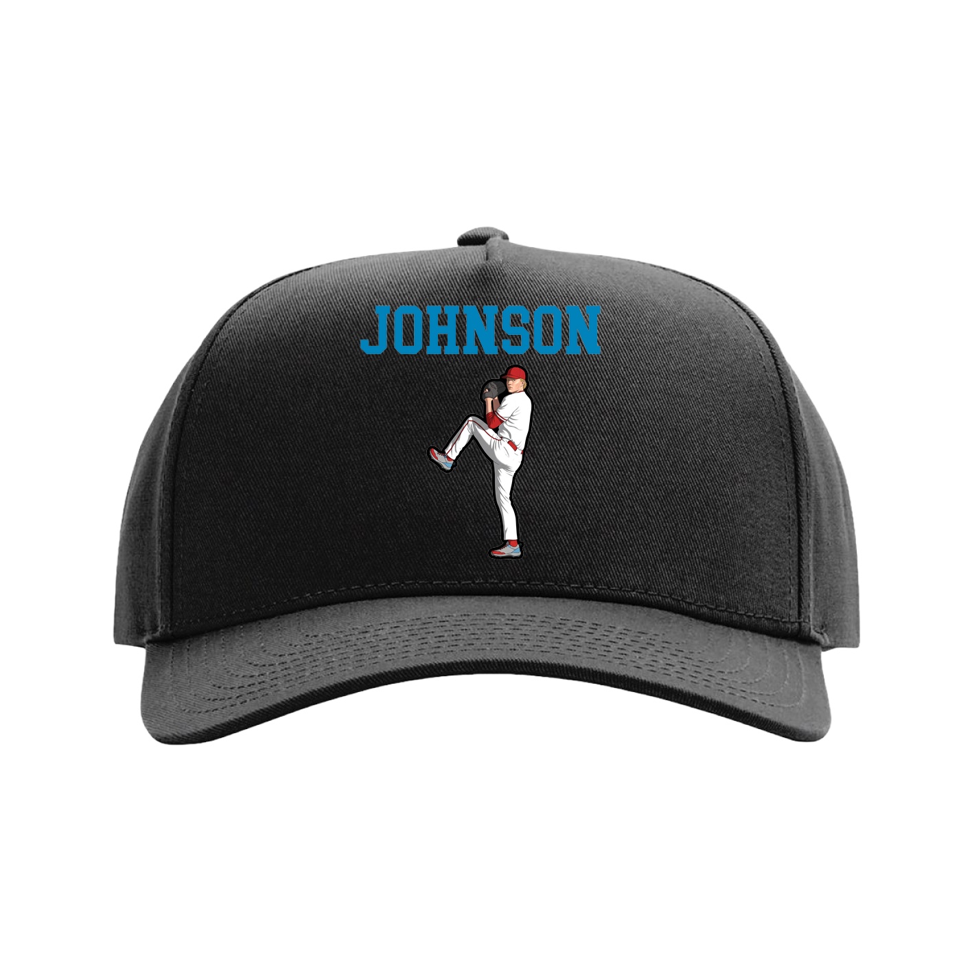 Full Fabric Five-Panel Champ Cap — Shirsey in Black