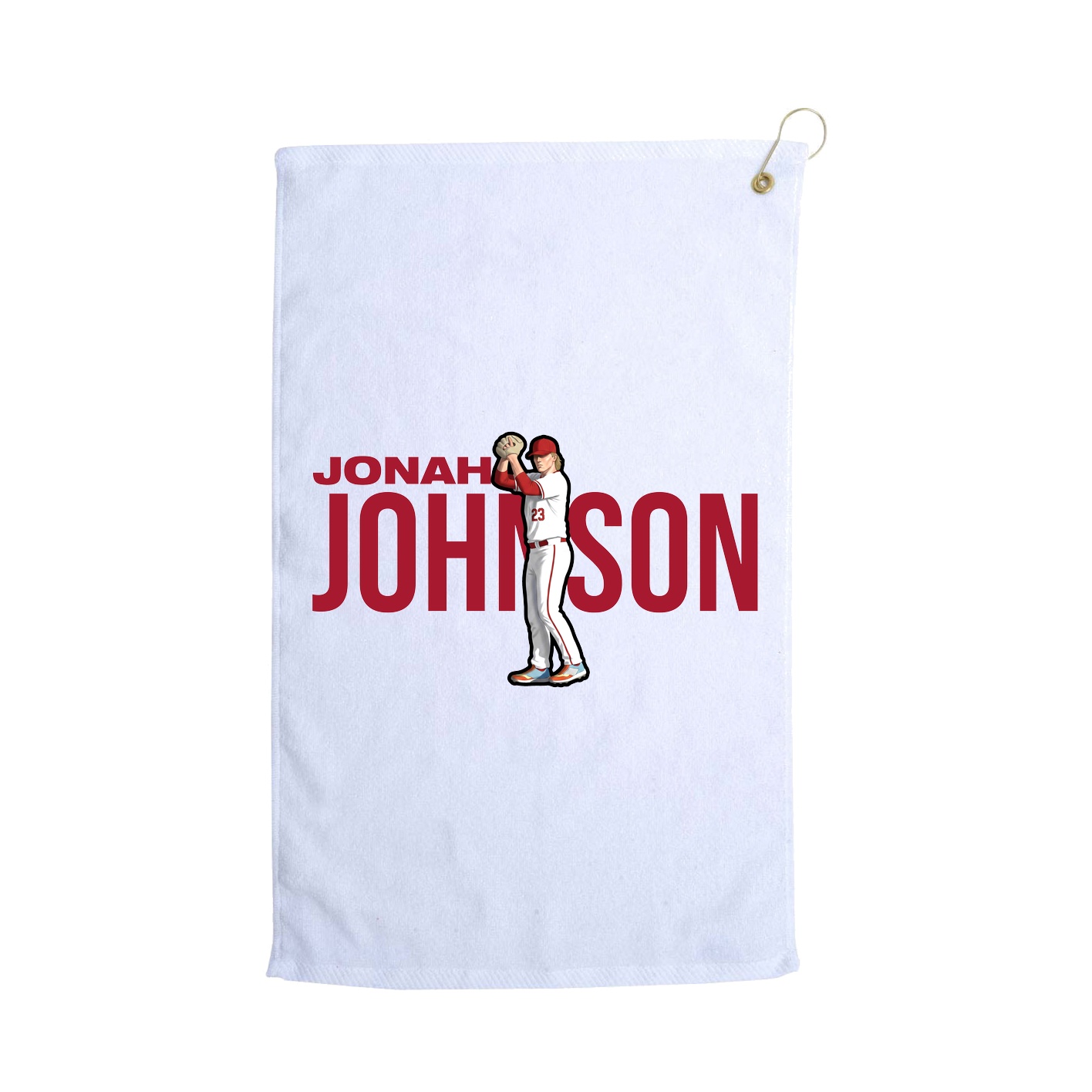 Golf Towel — Player Name in White