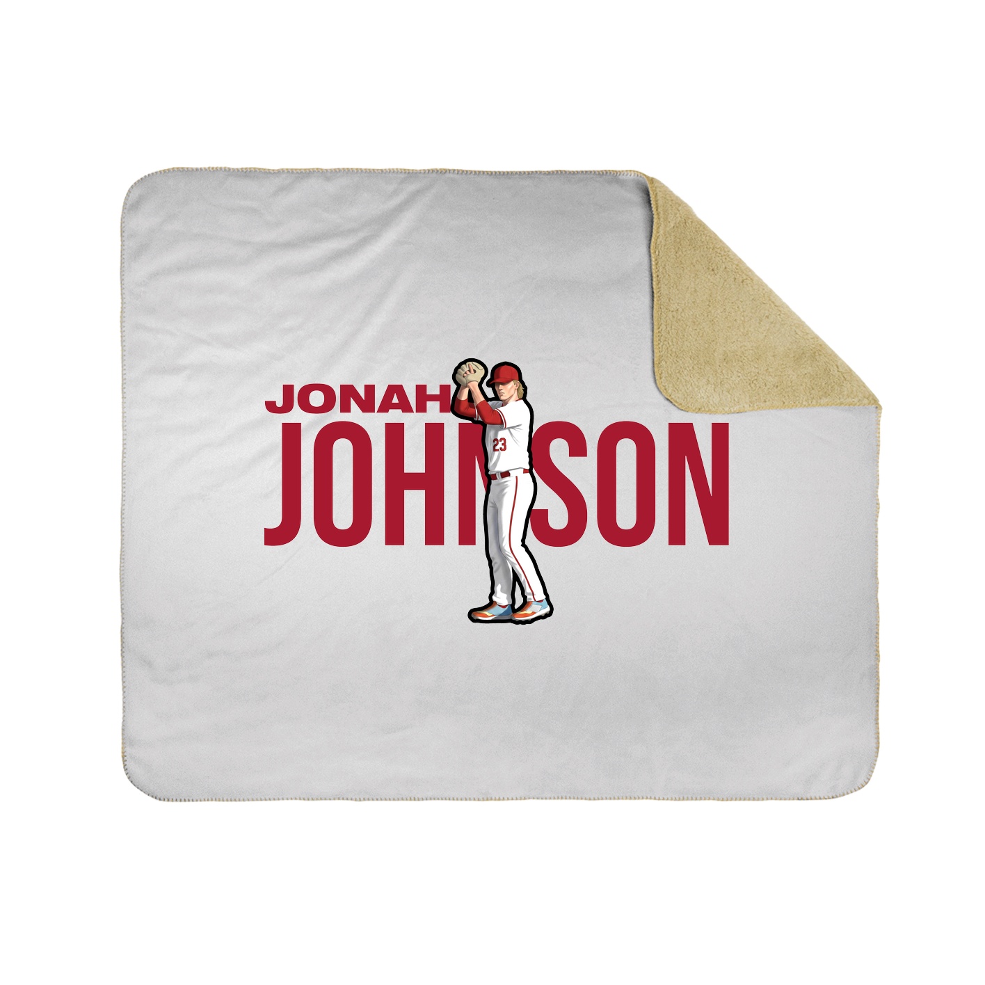 Throw Blanket — Player Name in White