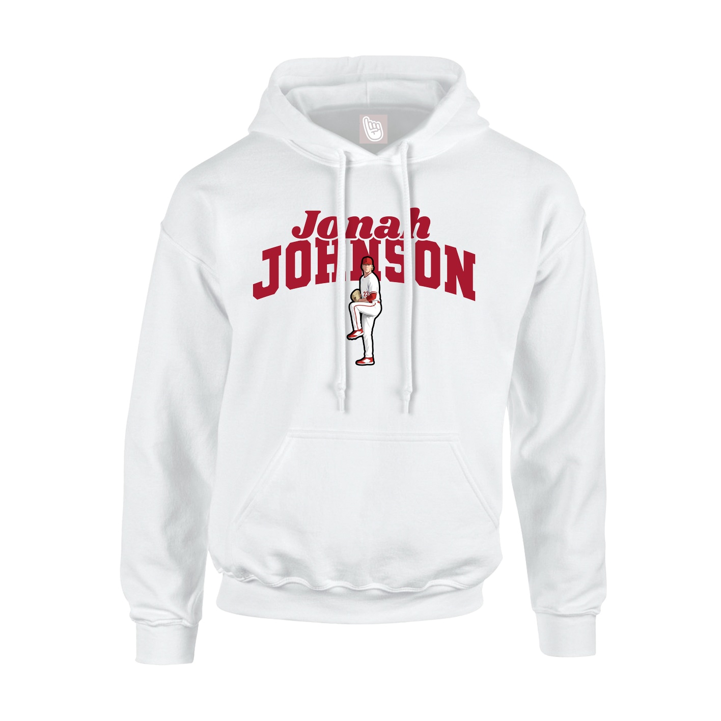 Hoodie — Signature Arch in White