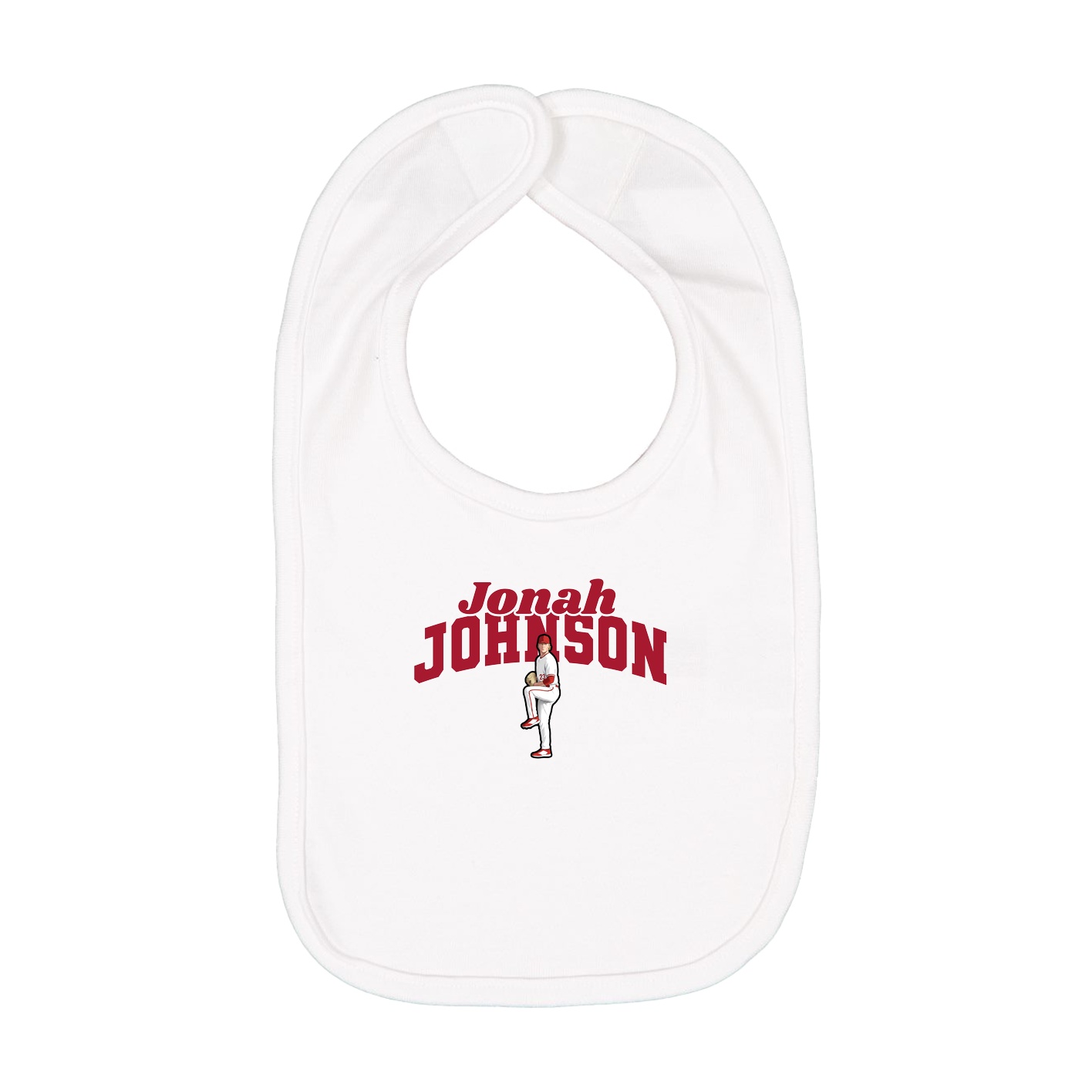 Infant Bib — Signature Arch in White