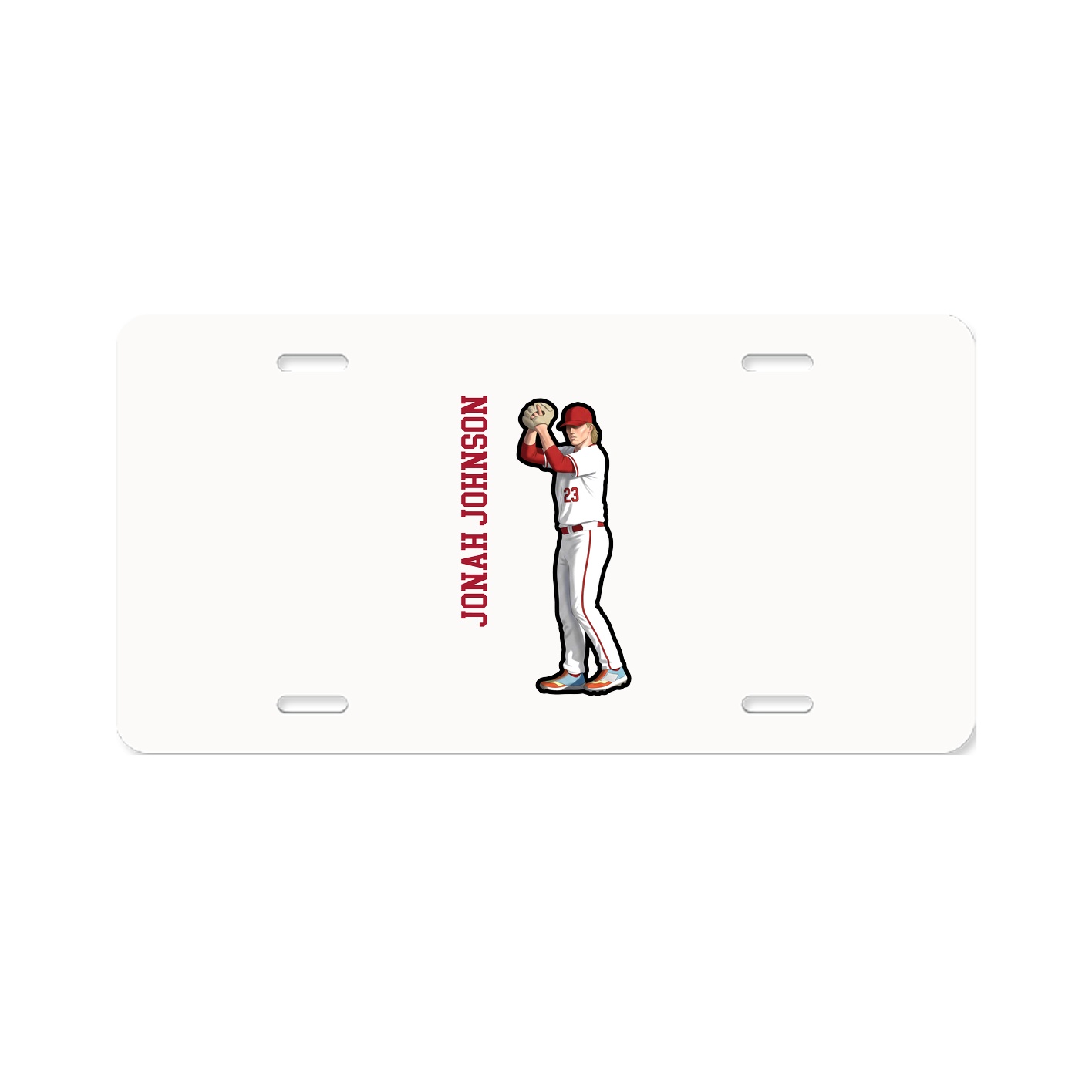 License Plate — Name Vertical in Classic