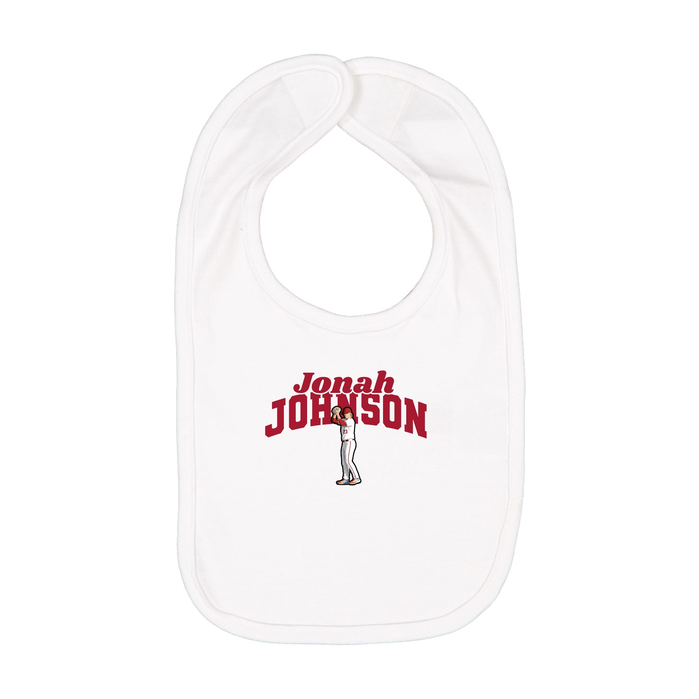 Infant Bib — Signature Arch in White