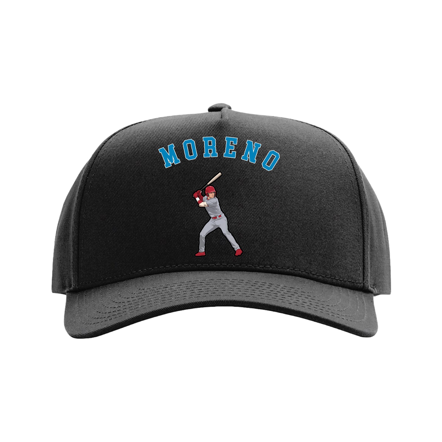 Full Fabric Five-Panel Champ Cap — Shirsey Arch in Black