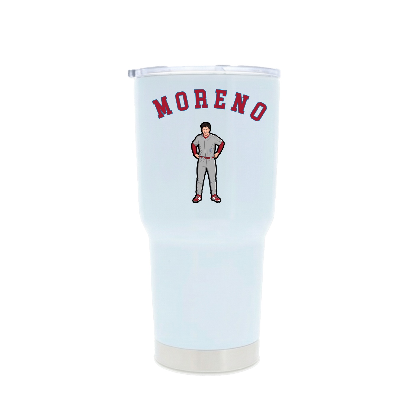 30oz Stainless Steel Tumbler — Shirsey Arch in White