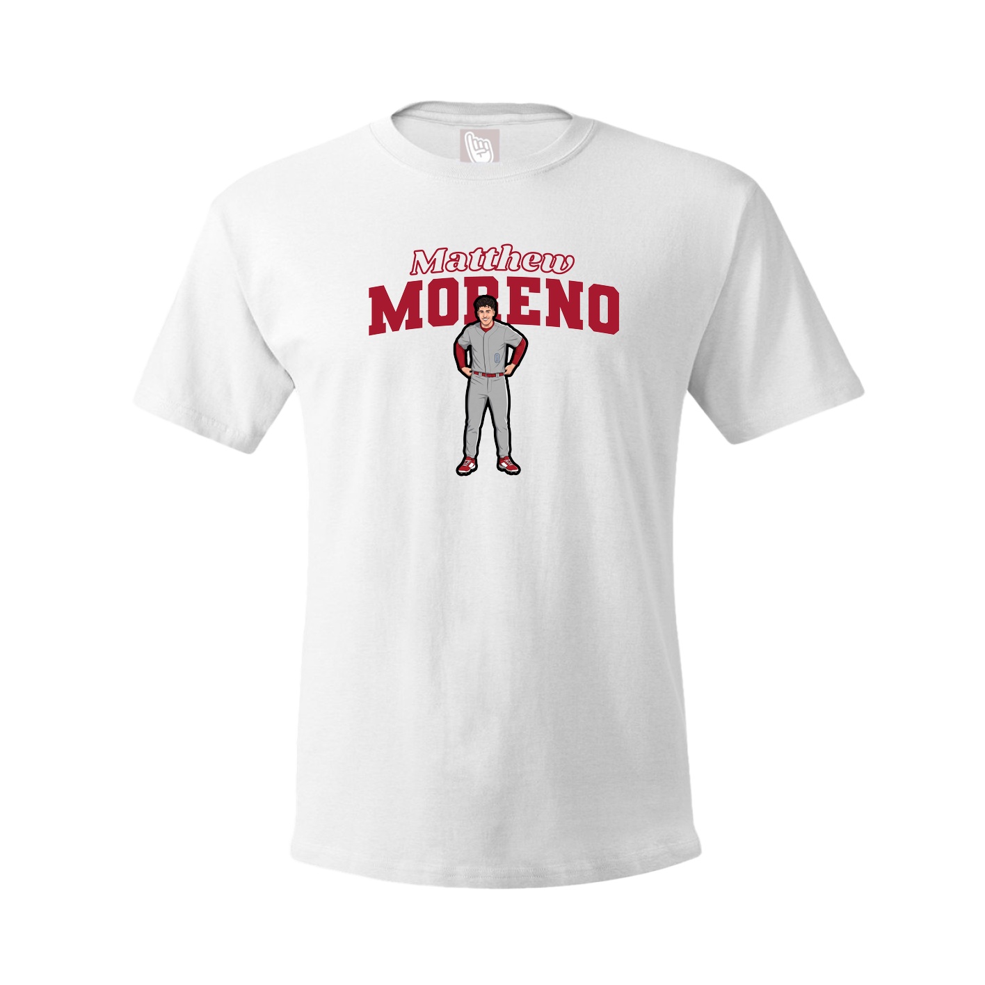 Youth Tee — Name Arch in White