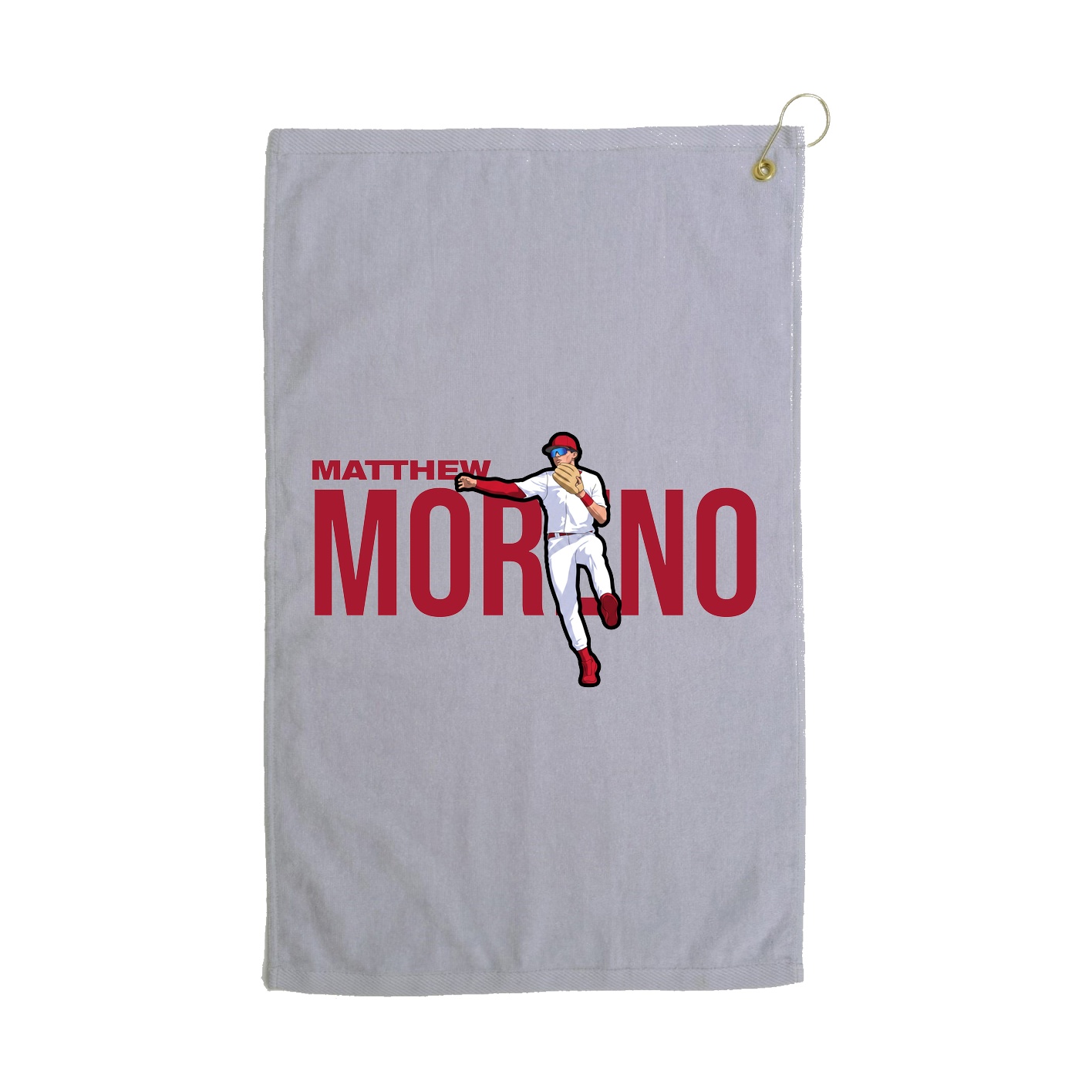 Golf Towel — Player Name in Grey