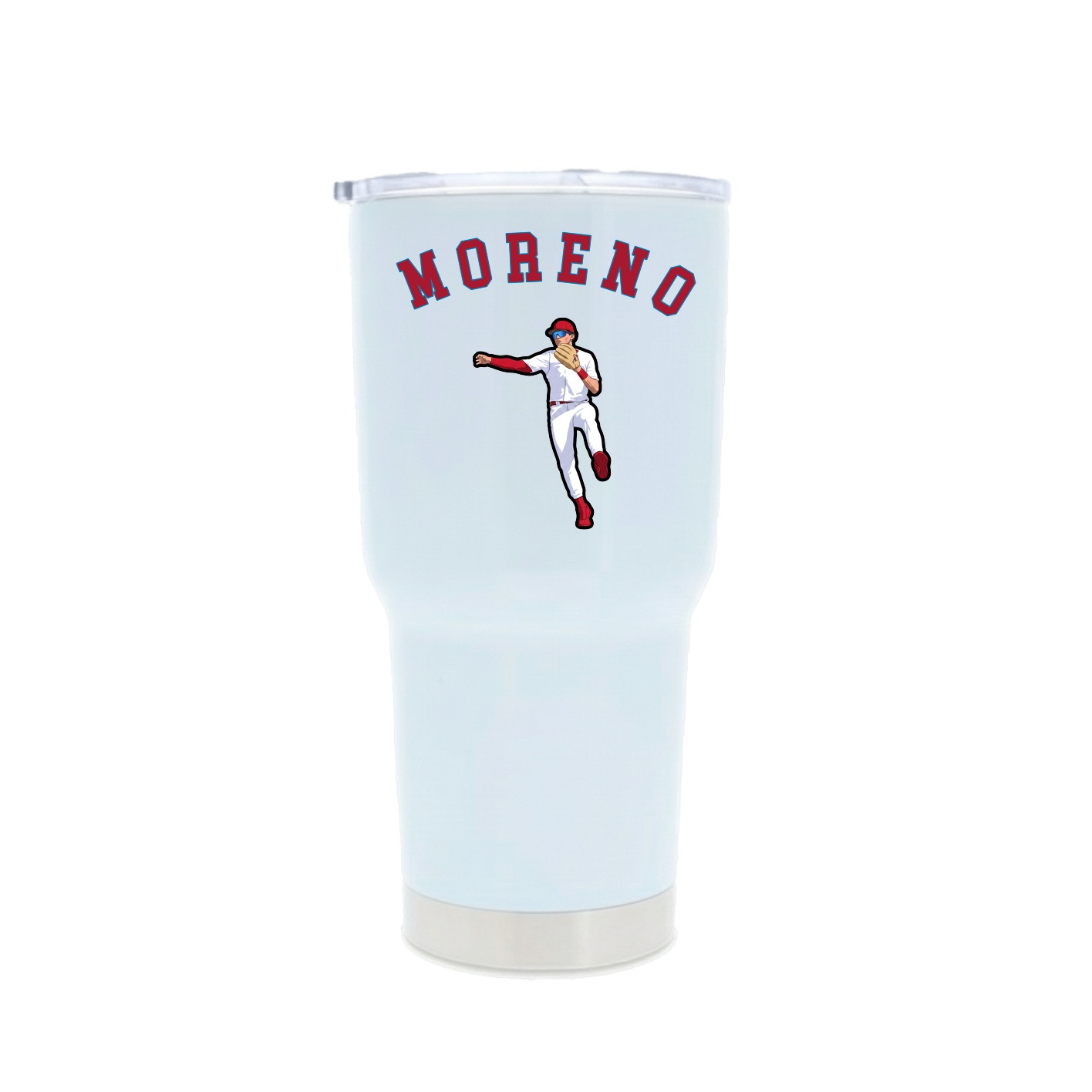 30oz Stainless Steel Tumbler — Shirsey Arch in White