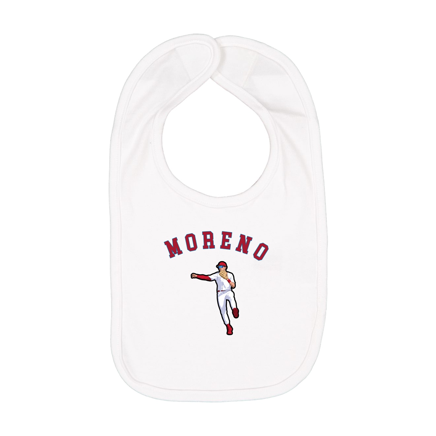 Infant Bib — Shirsey Arch in White