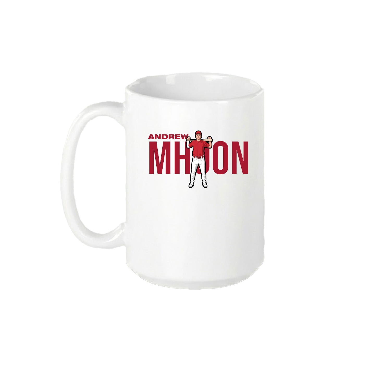 15oz Coffee Mug — Player Name in White