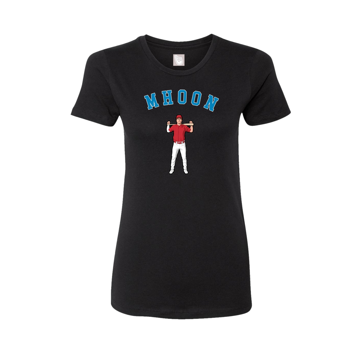 Fitted Women's Tee — Shirsey Arch in Black