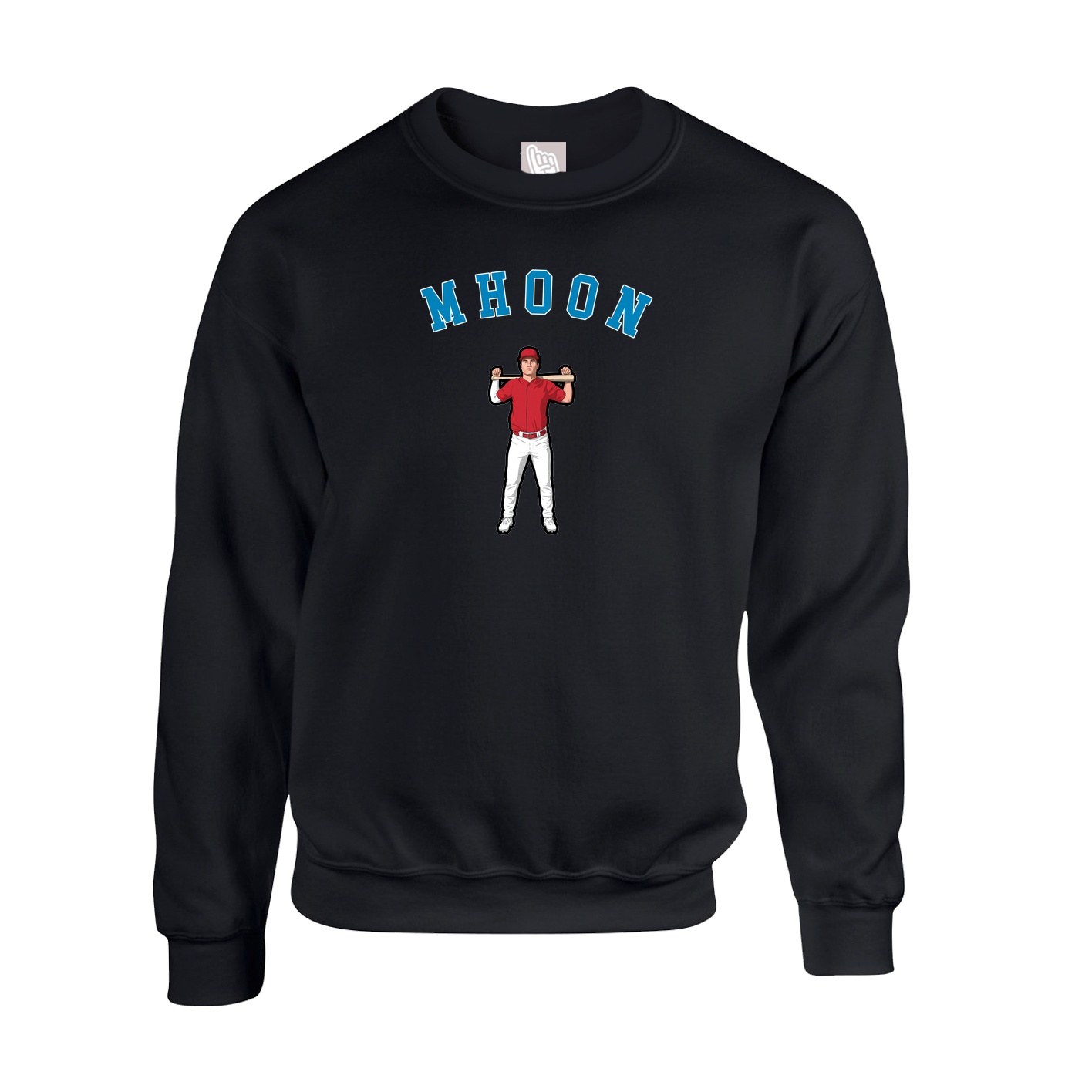 Fleece Crew — Shirsey Arch in Black