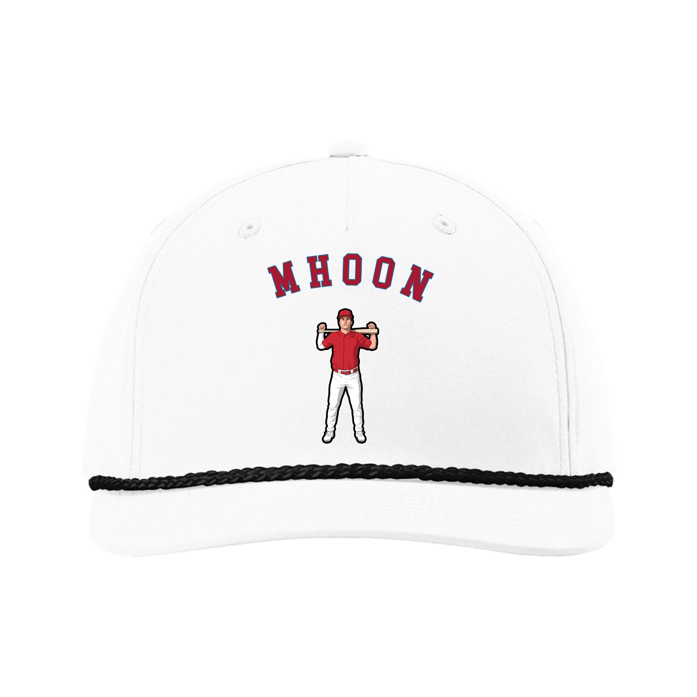 Five-Panel Classic Rope Cap — Shirsey Arch in White