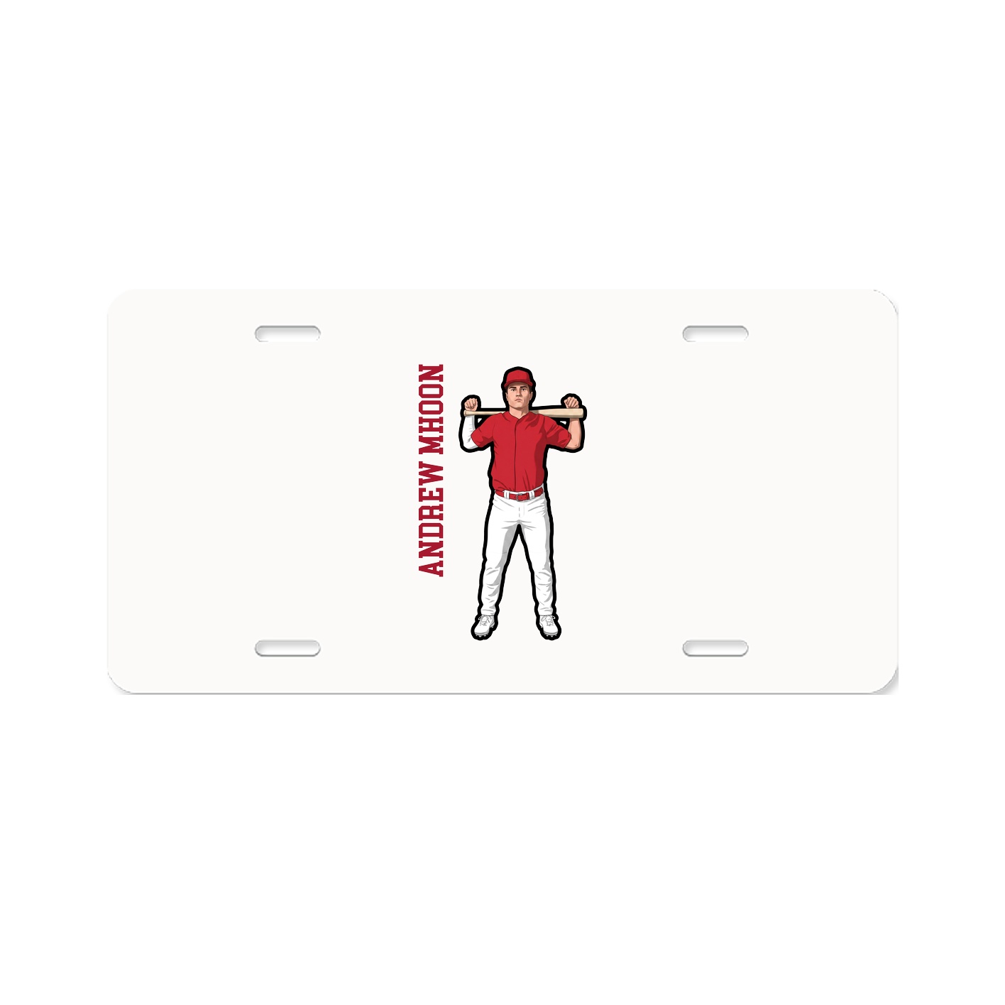 License Plate — Name Vertical in Classic