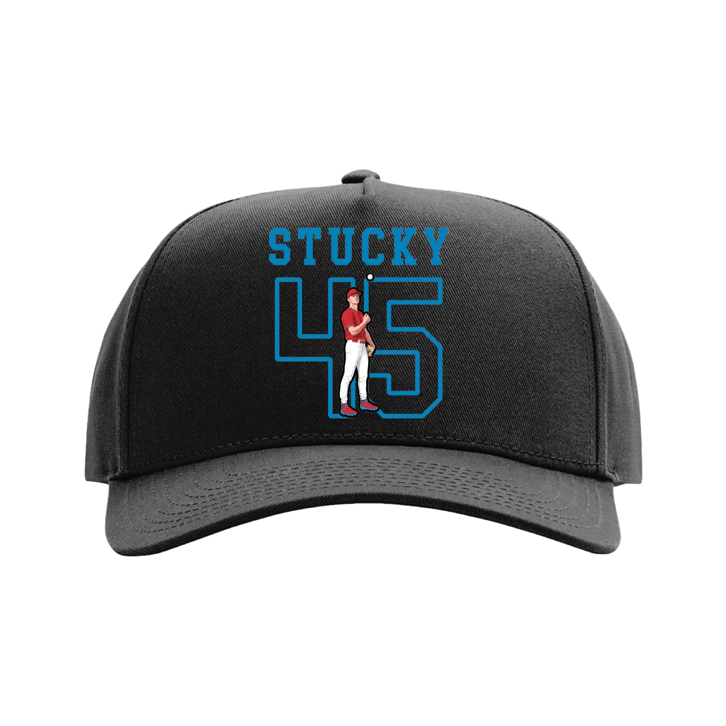 Full Fabric Five-Panel Champ Cap — Shirsey in Black