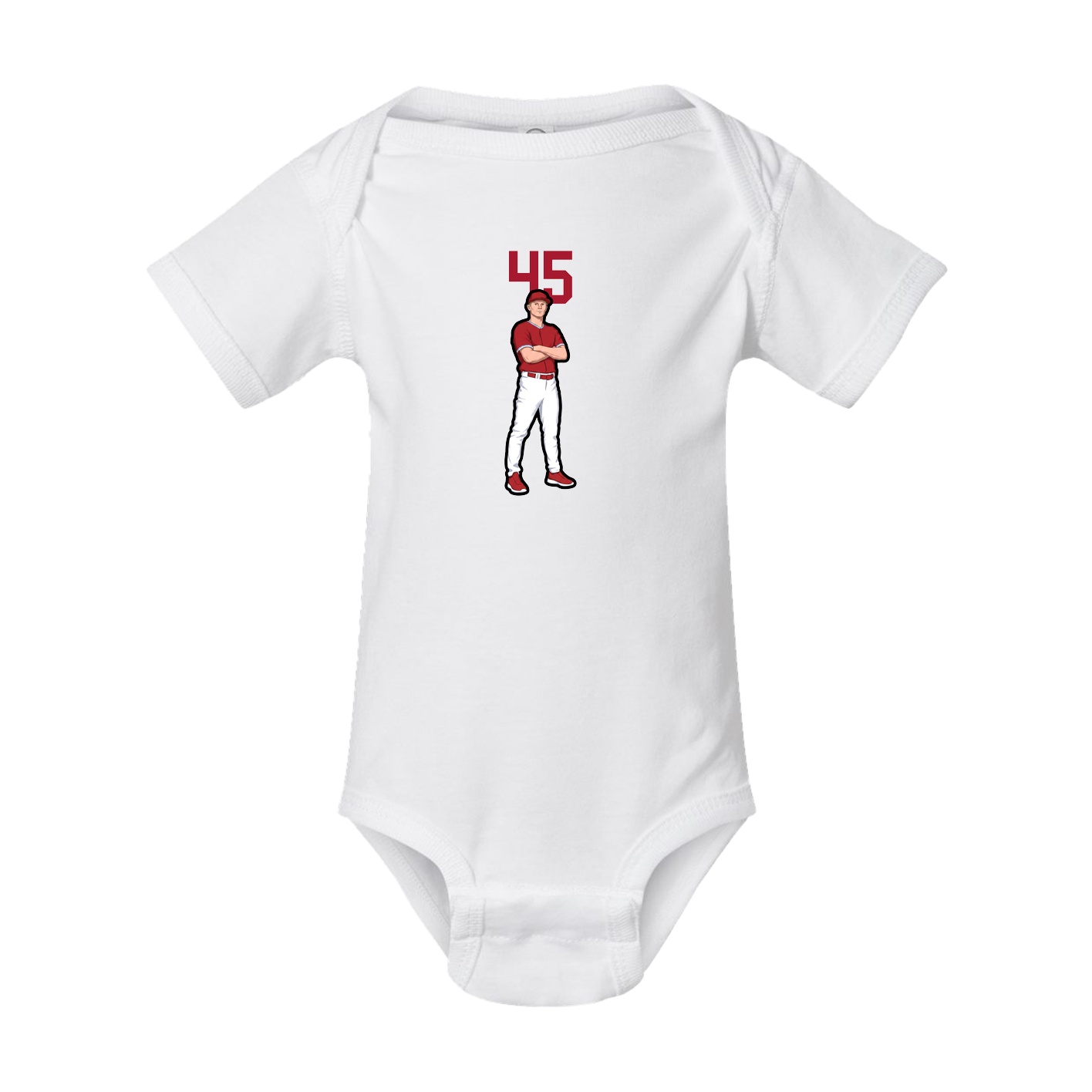 Baby Onesie — Number Top in White