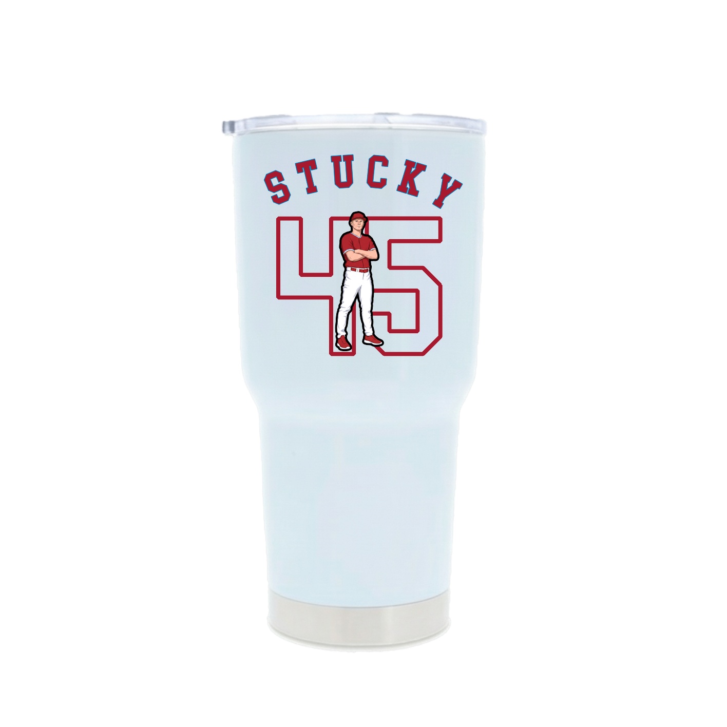 30oz Stainless Steel Tumbler — Shirsey Arch in White