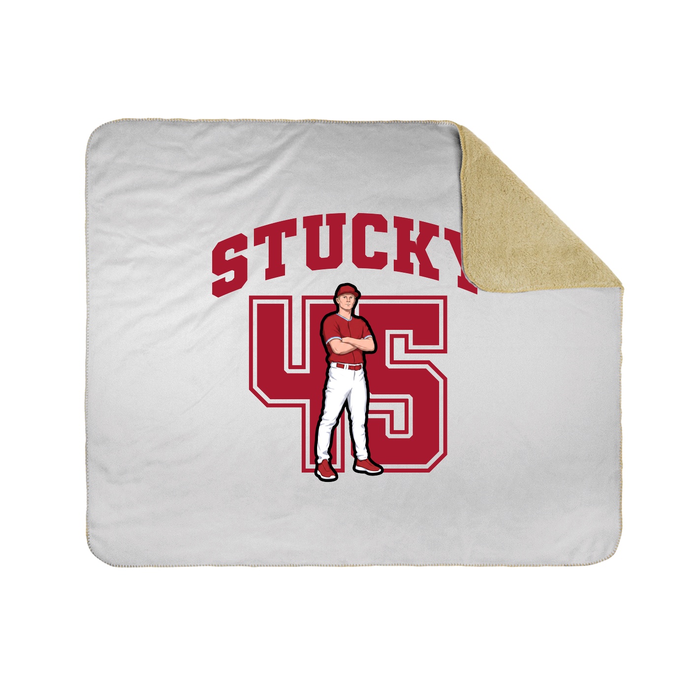 Throw Blanket — Number in White