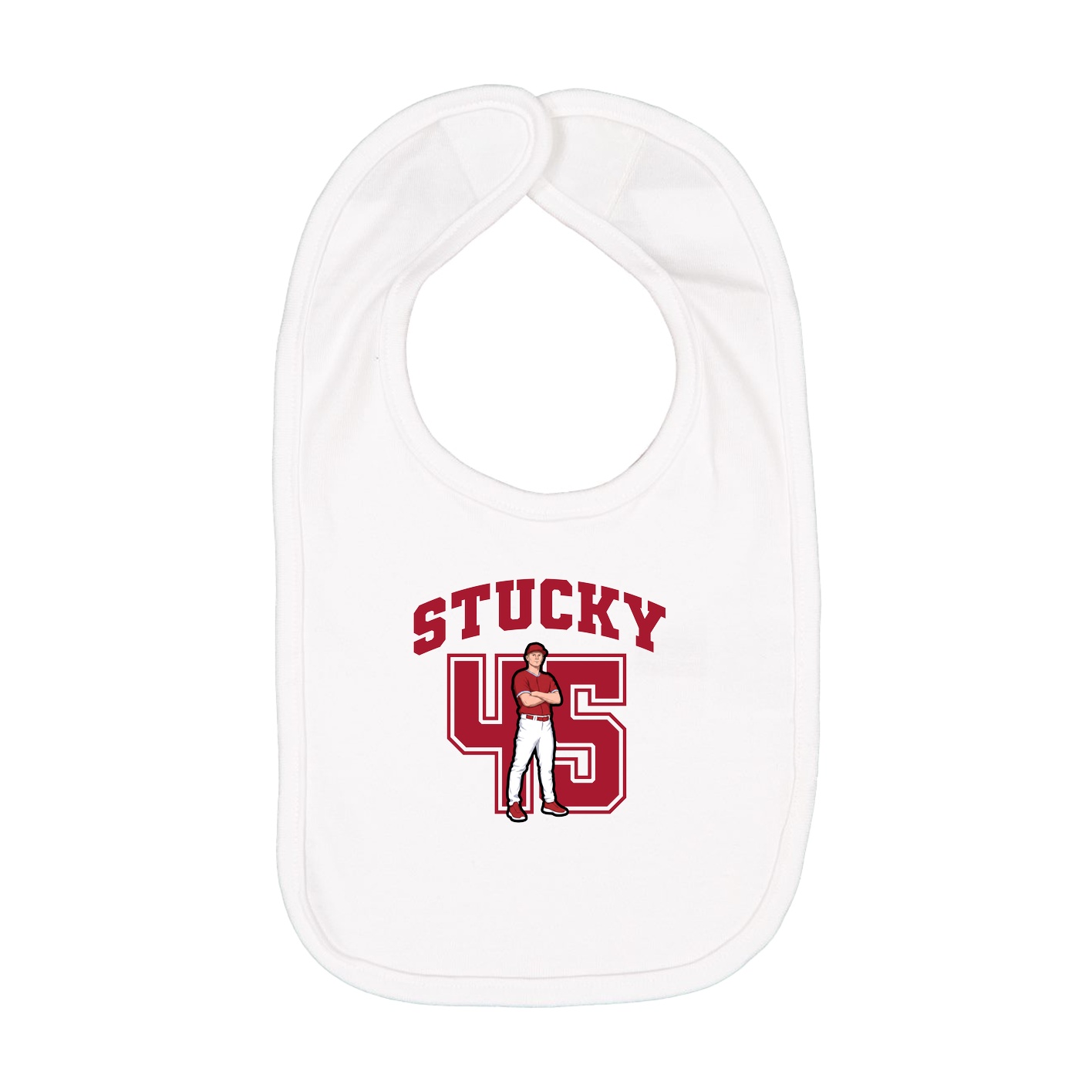 Infant Bib — Number in White