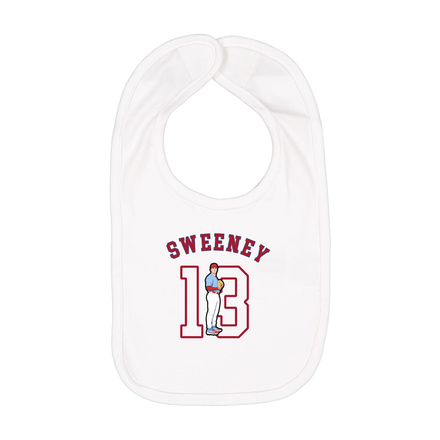 Infant Bib — Shirsey Arch in White