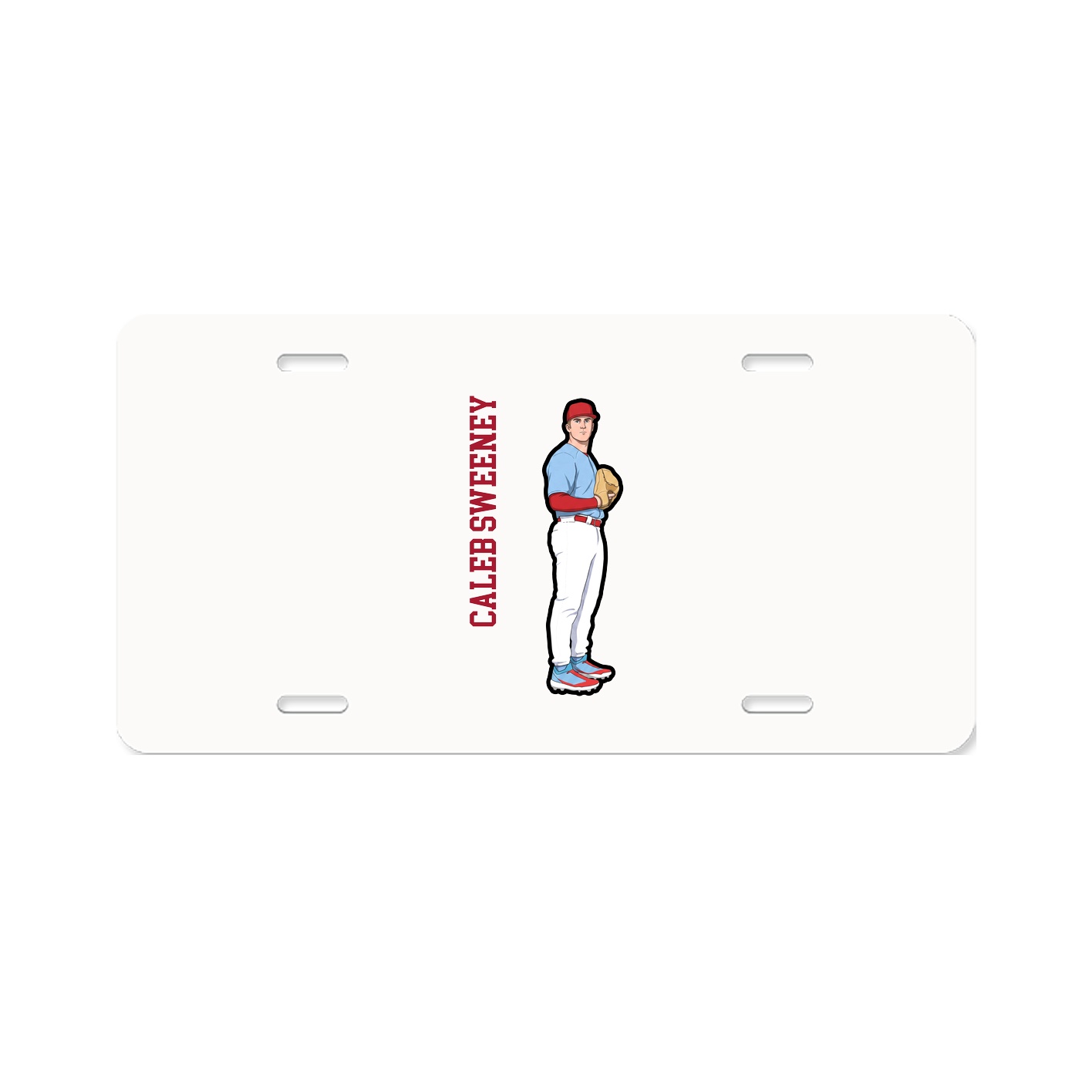 License Plate — Name Vertical in Classic