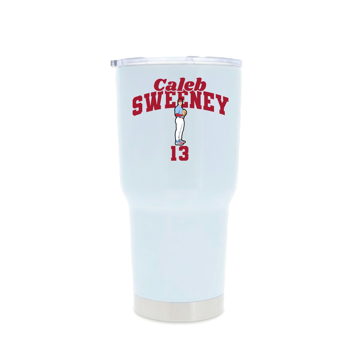 30oz Stainless Steel Tumbler — Signature Arch in White