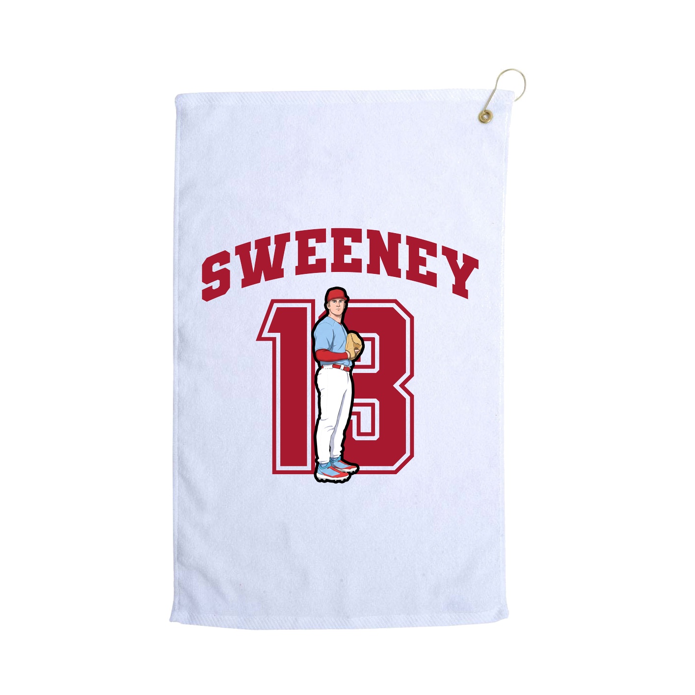 Golf Towel — Number in White