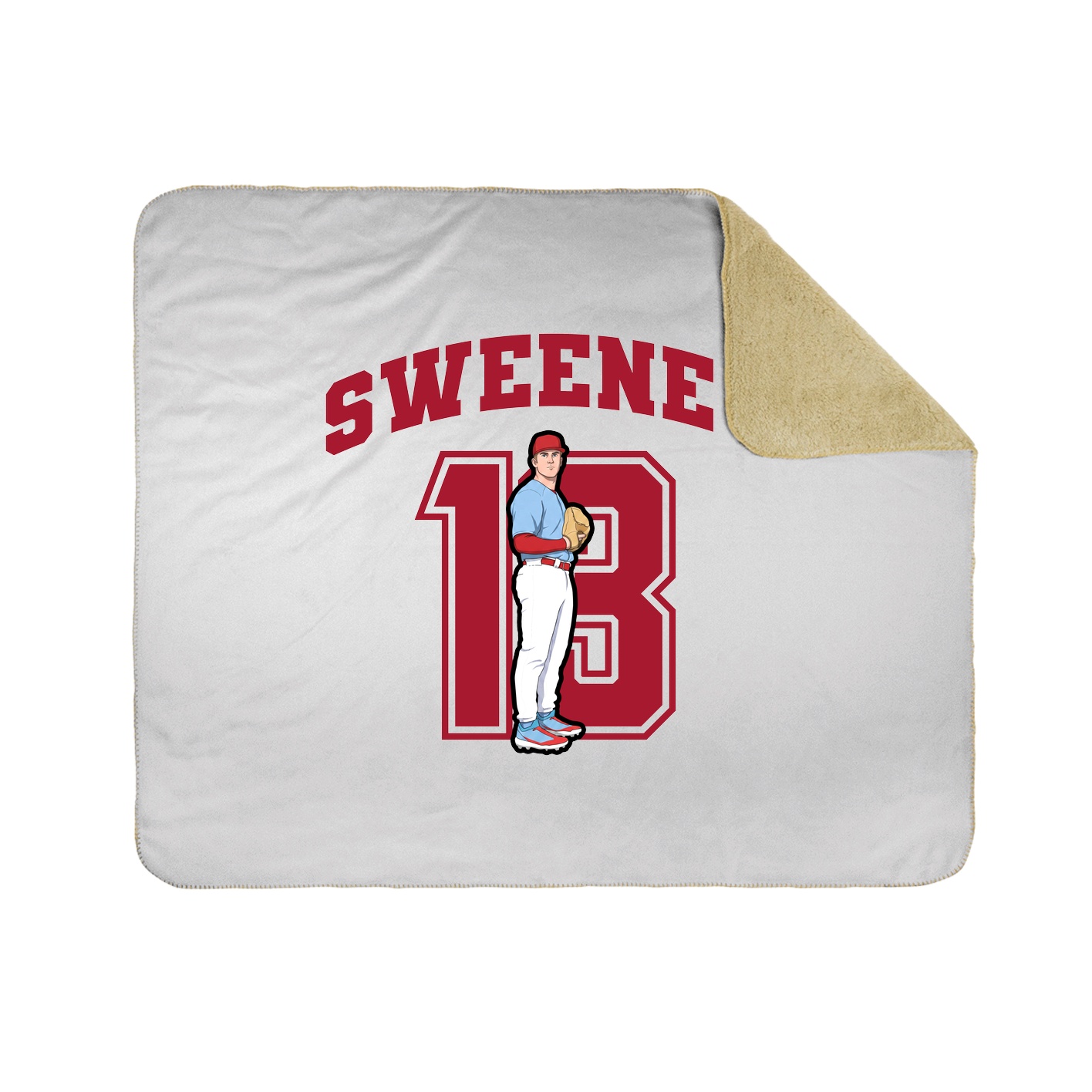 Throw Blanket — Number in White