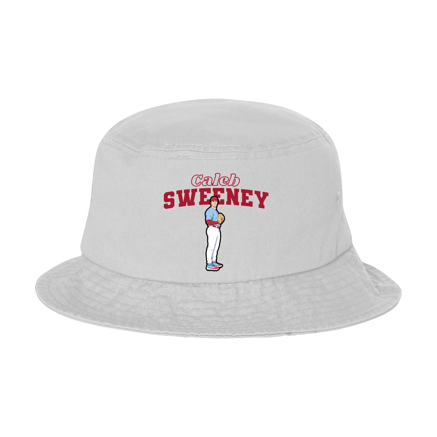 Bucket Cap — Name Arch in White