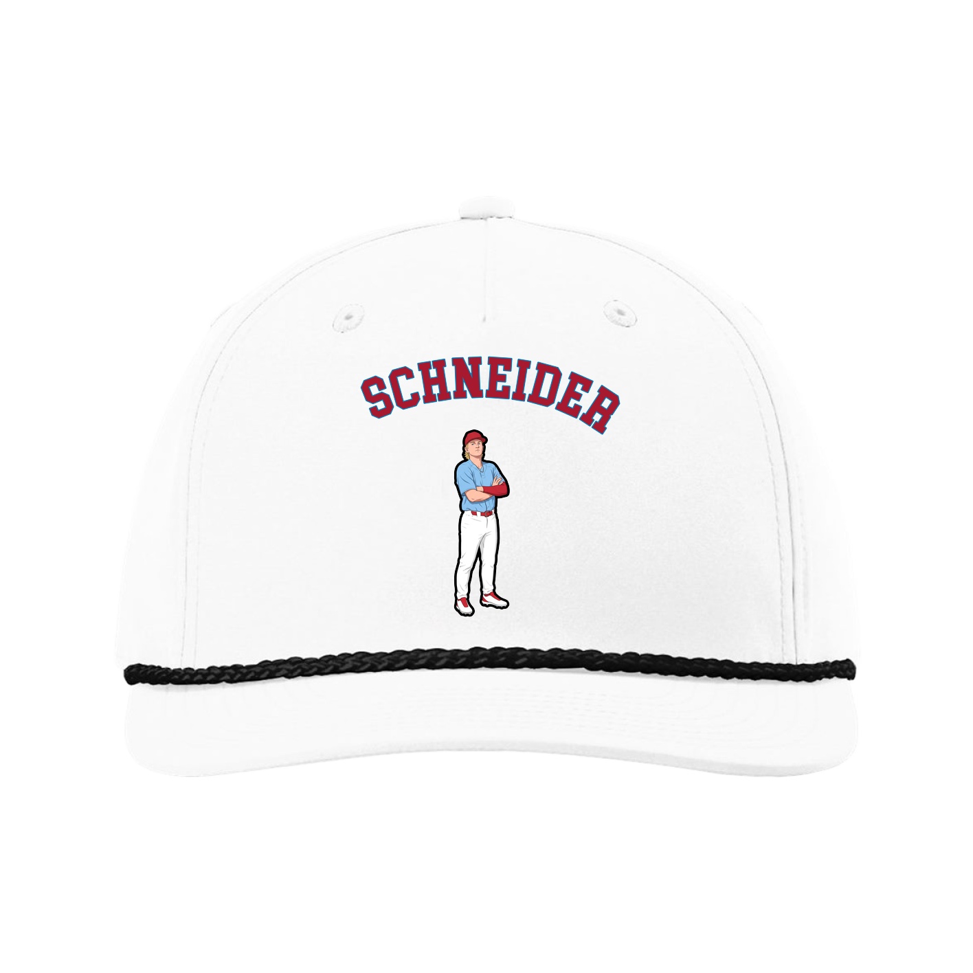 Five-Panel Classic Rope Cap — Shirsey Arch in White