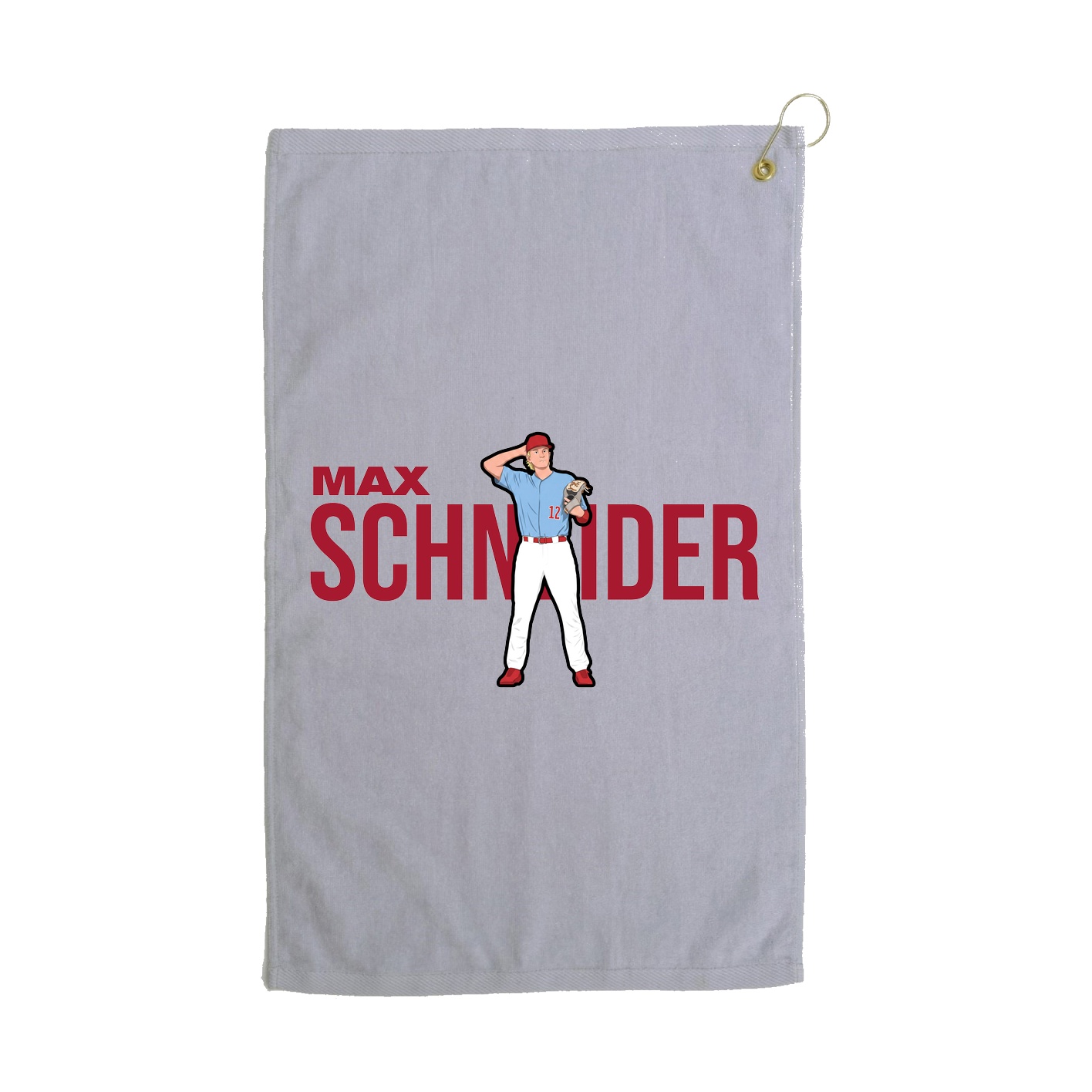 Golf Towel — Player Name in Grey
