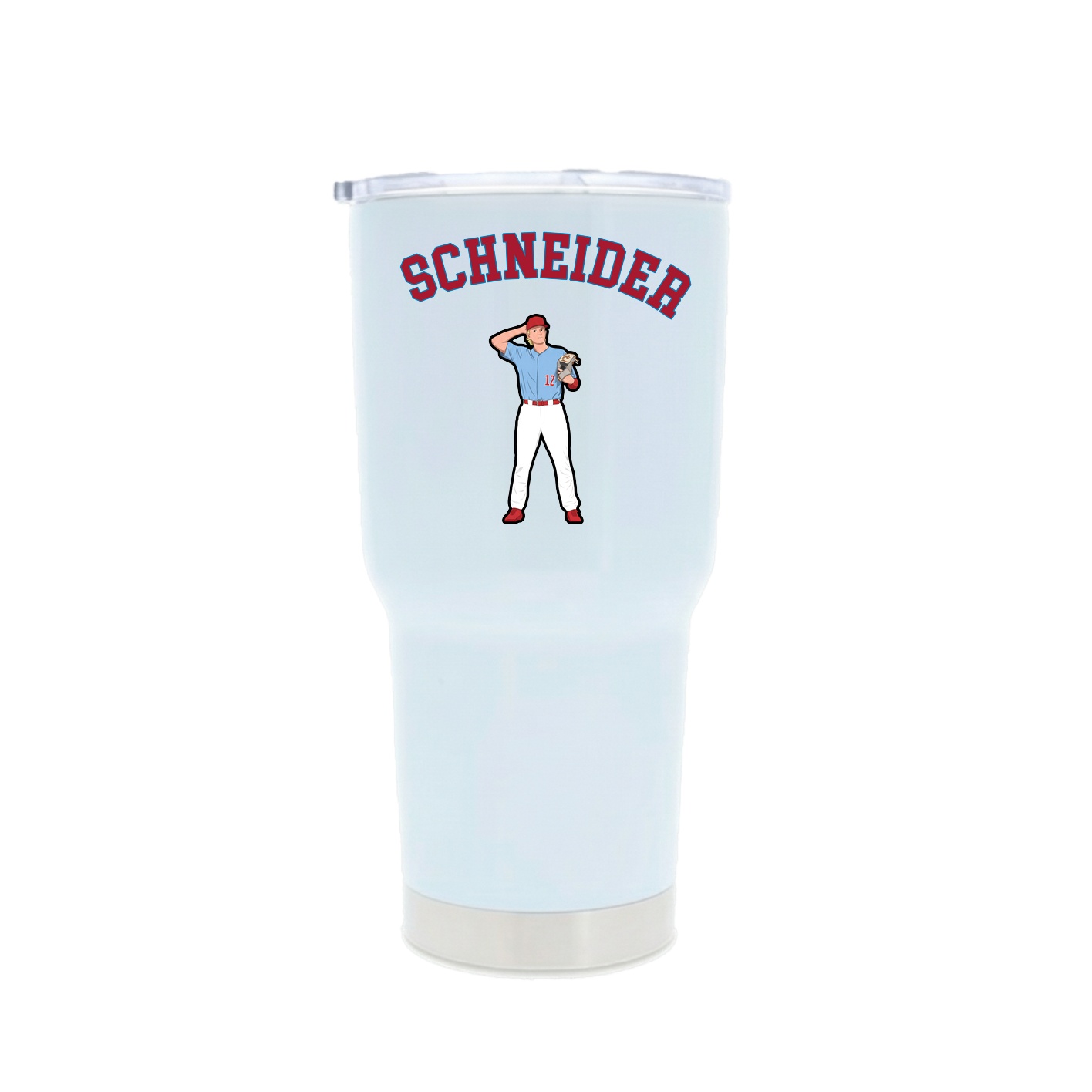 30oz Stainless Steel Tumbler — Shirsey Arch in White