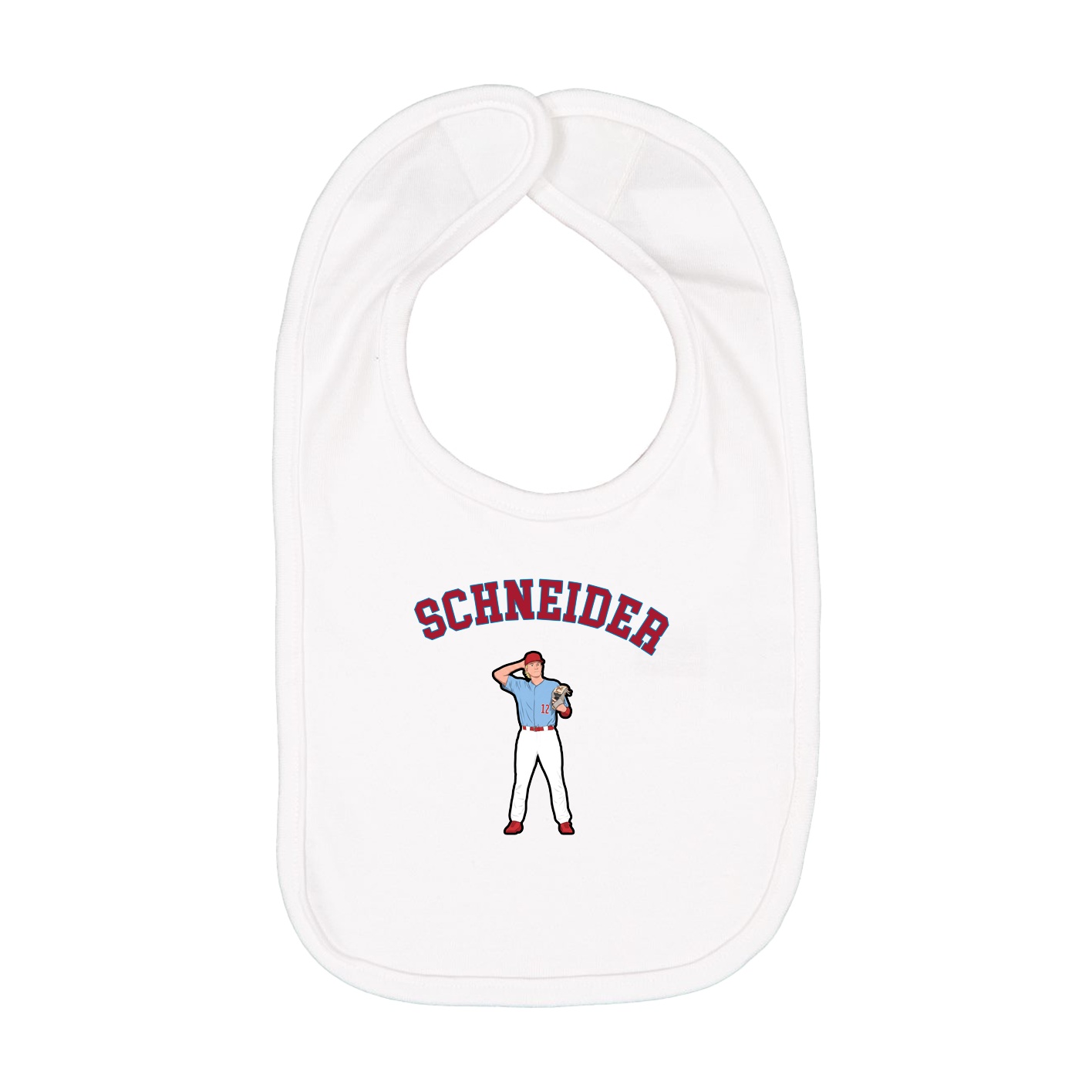 Infant Bib — Shirsey Arch in White
